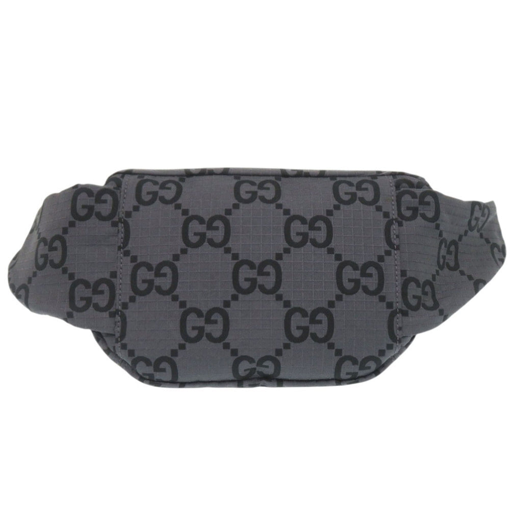 Gucci 767984 GG pattern nylon canvas gray bag, body waist bag 1083GUCCI — Like New