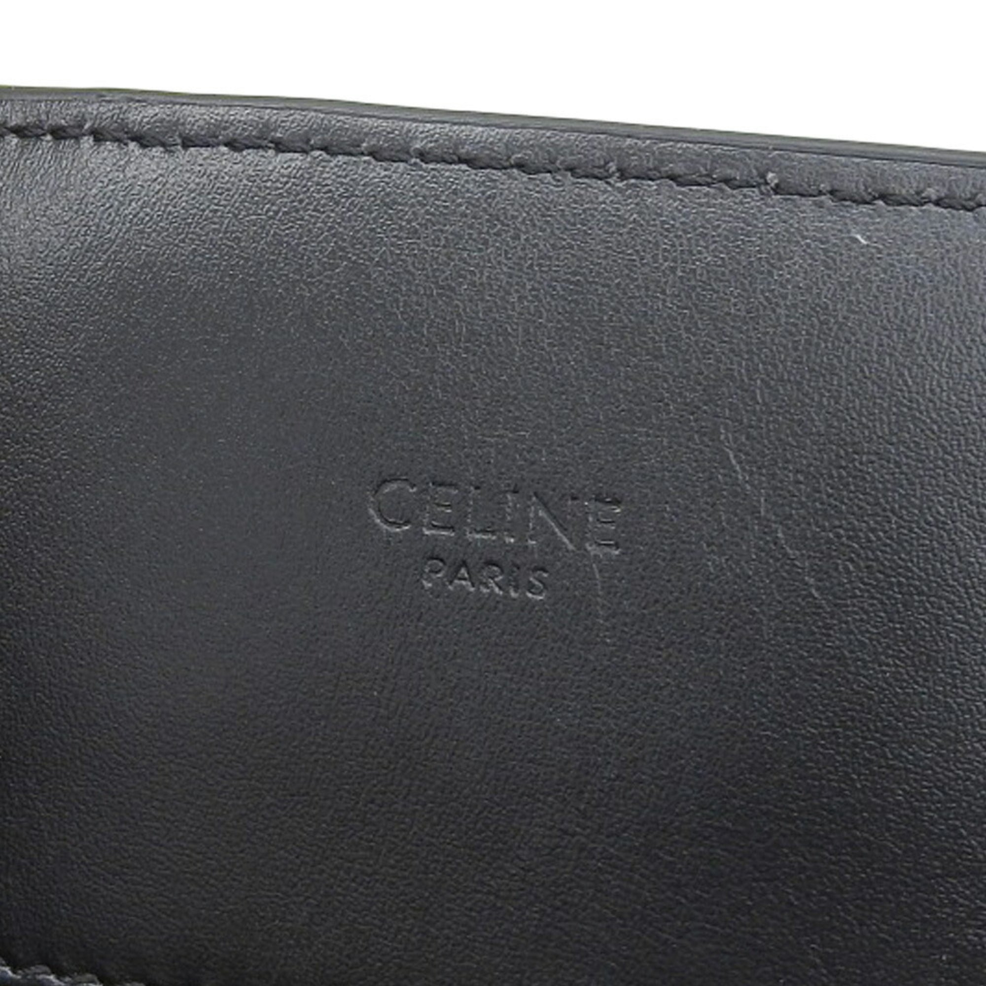 Celine CELINE Triomphe Horizontal Cover Handbag Black 197012CIM 38SI