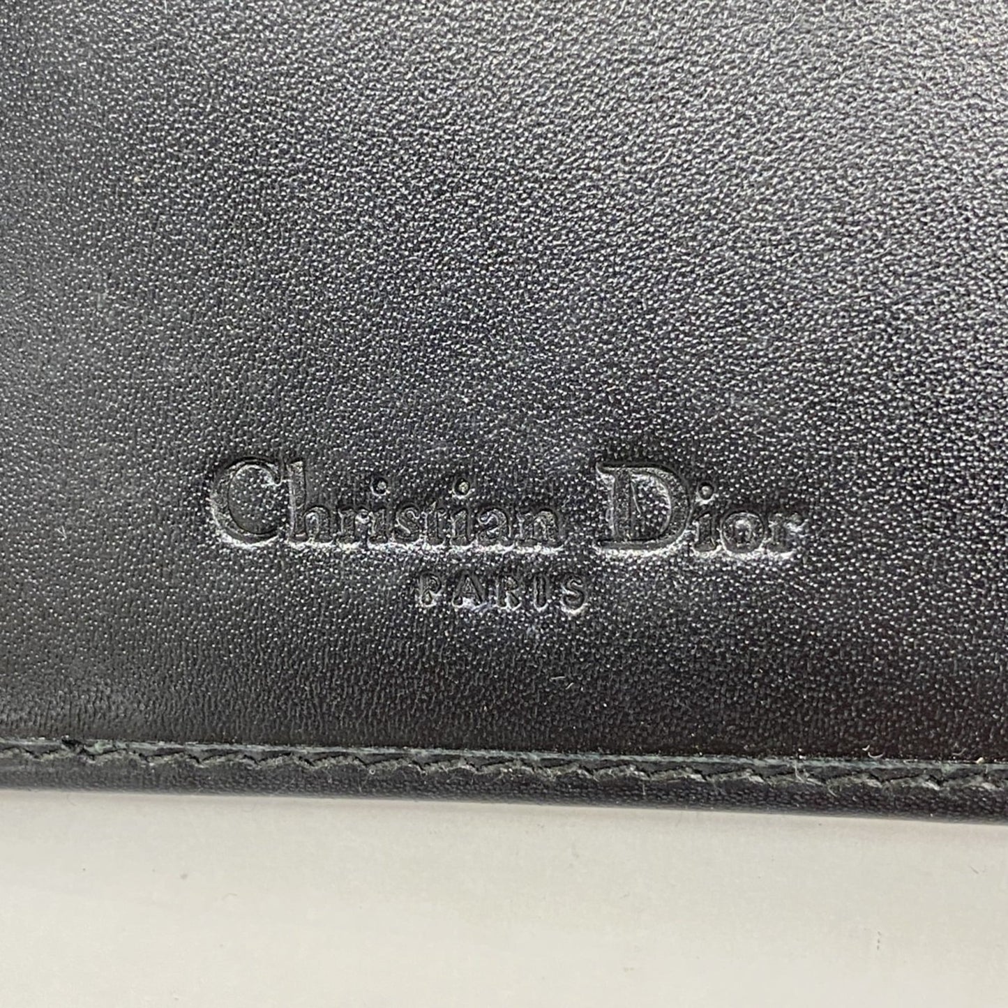 Christian Dior Trotter Saddle Canvas Long Wallet, Black, Women's