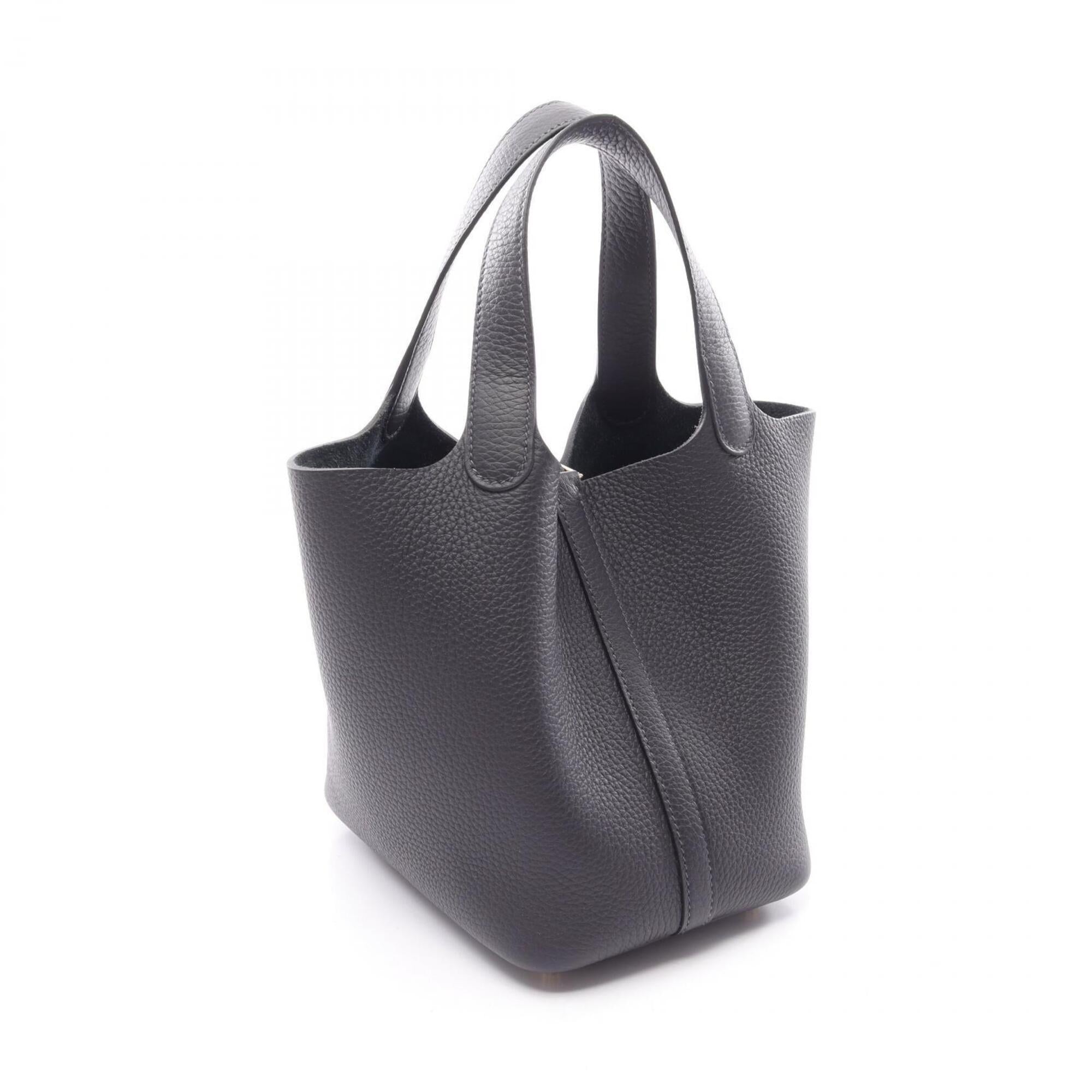 Hermes Picotin Lock PM Caban Handbag, made of Taurillon Clemence leather, women's, navy blue — New - Store Return