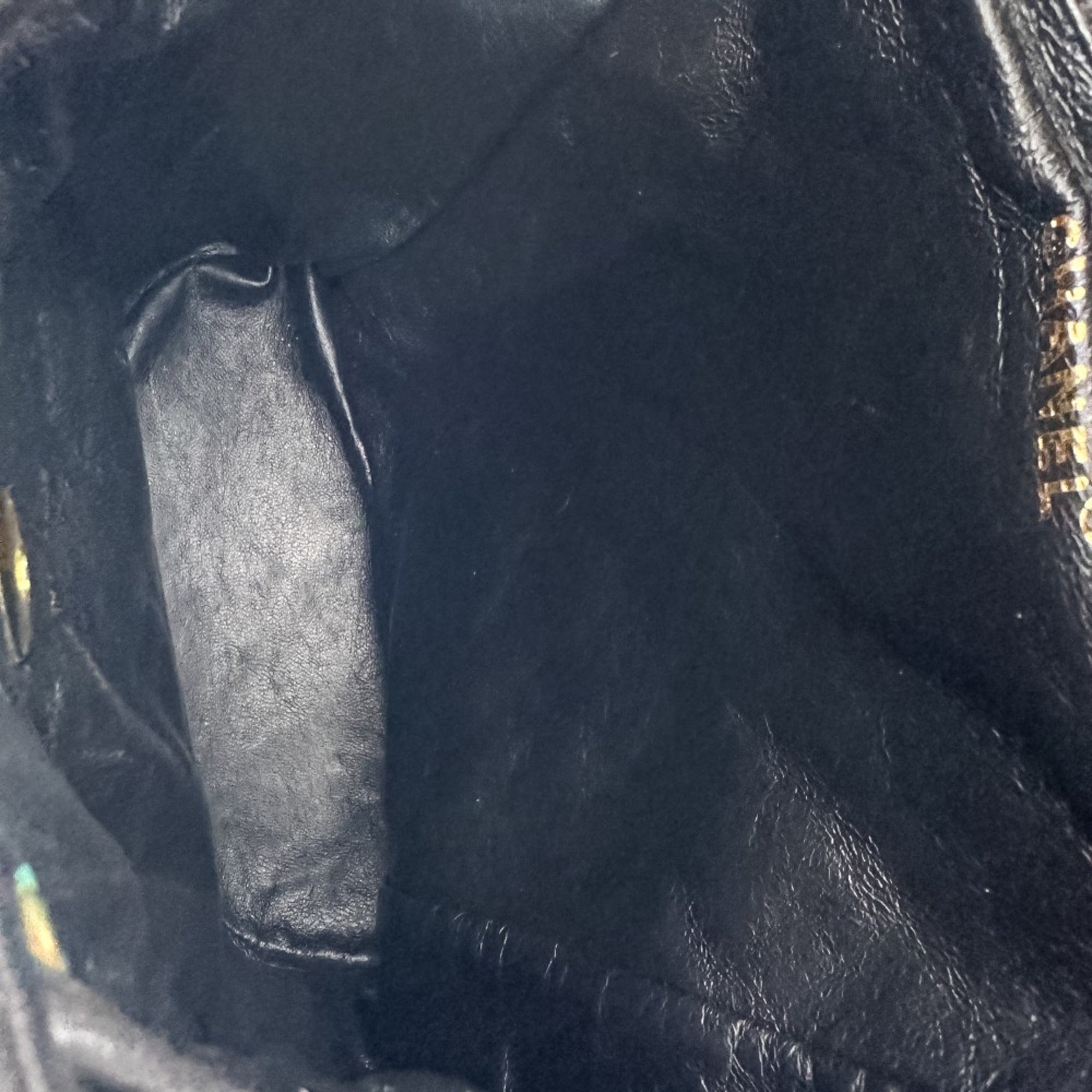 CHANEL Vintage Matelassé Lambskin Chain Shoulder Turnlock Backpack Rucksack Black Women's — Like New