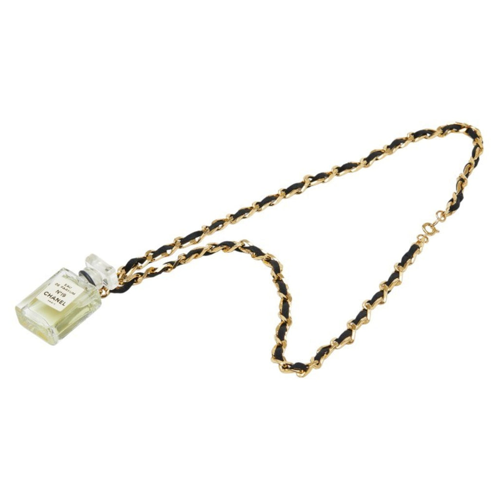 Chanel Fragrance Eau de Parfum Necklace Metal Glass Leather Women's CHANEL
