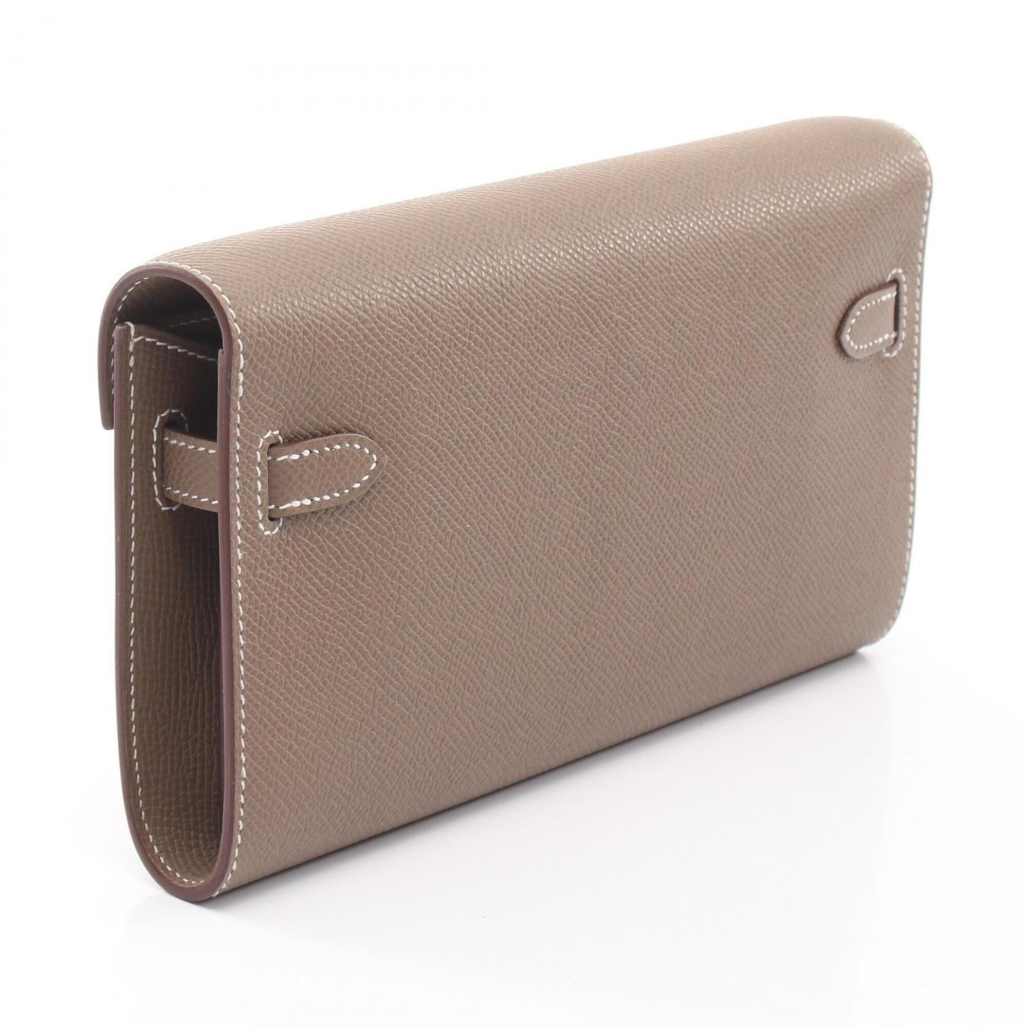 Hermes Kelly To Go Shoulder Bag/Handbag, Leather, Calfskin (Cowhide), Veau Epsom, Women's, Gray — New - Store Return