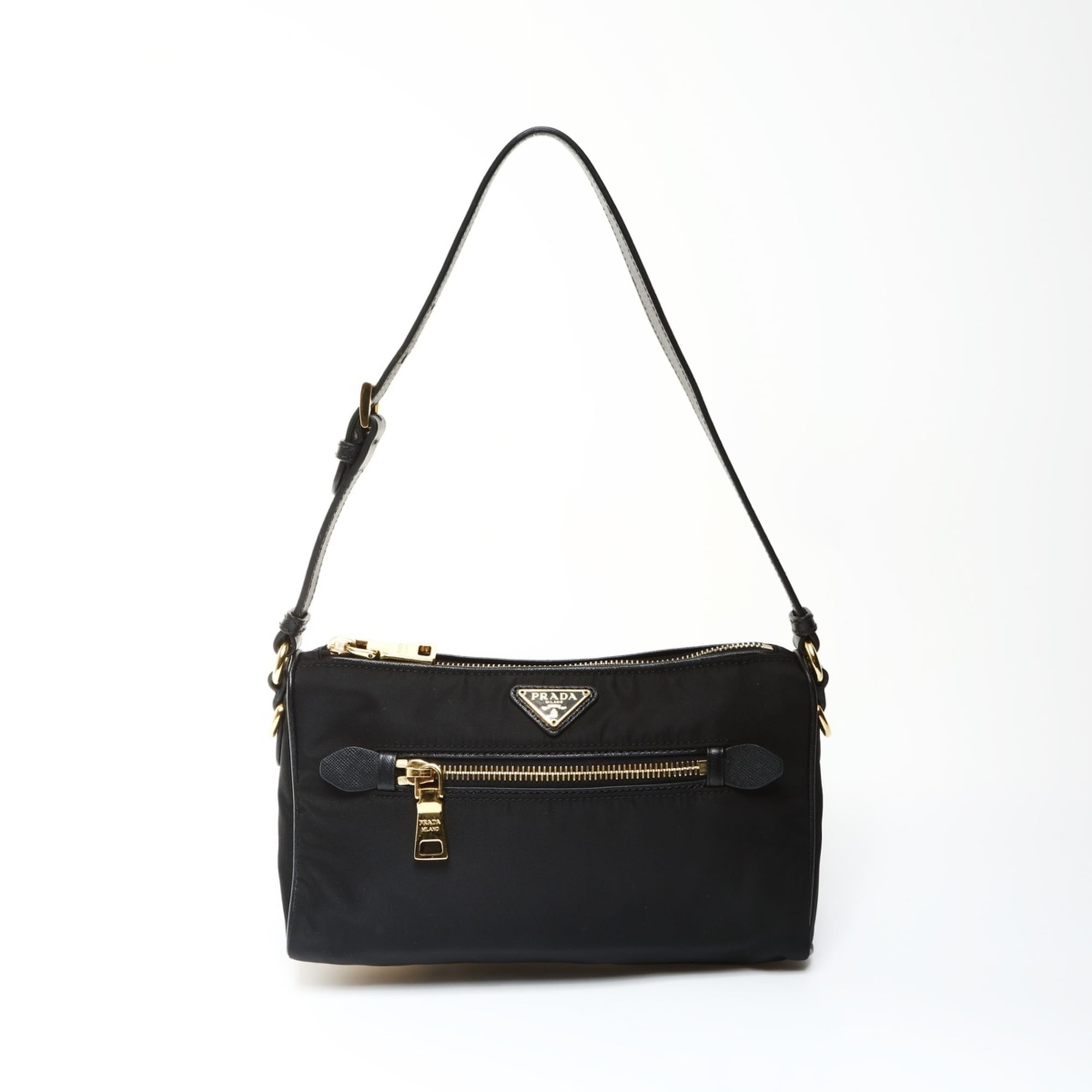 Prada nylon one-shoulder shoulder bag in black