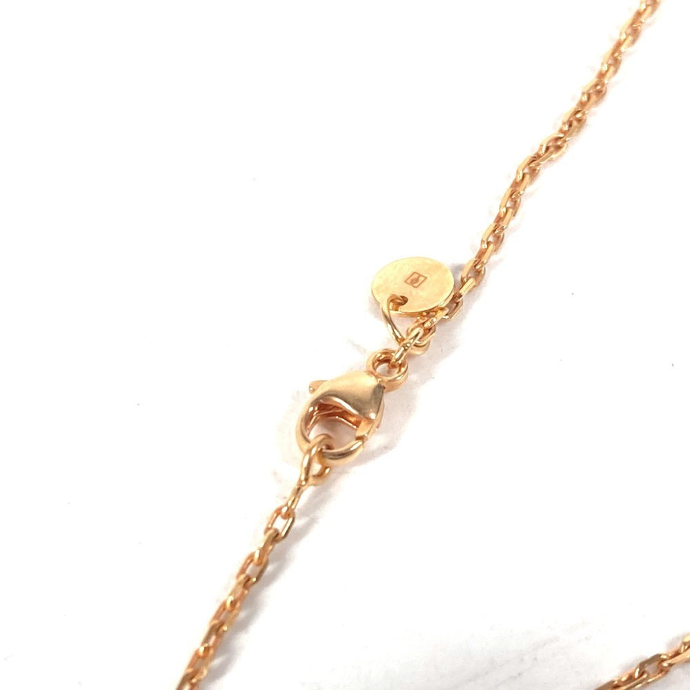 HERMES Hermes Heart Chain Asdukur PM Pendant Necklace Metal Leather Women's Etoupe Gray x Pink Gold Similar E-240605-15 — Like New