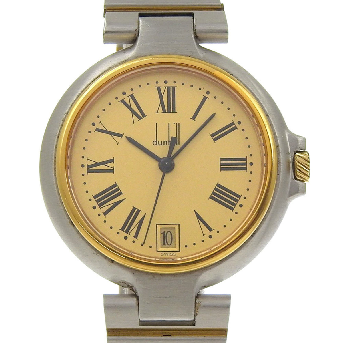 Dunhill Women's Stainless Steel Quartz Analog Watch with Gold Dial — Good