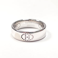 HERMES Eclipse Ruban Ring, 18K White Gold, 10.5cm Silver, Women's — Like New