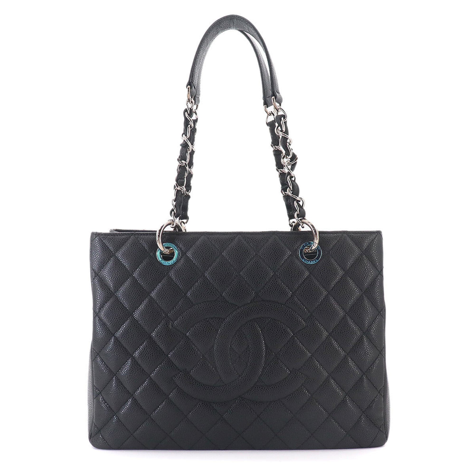 Chanel Matelasse Grand Chain Tote Handbag GST Caviar Leather Black A50995 — New - Store Return