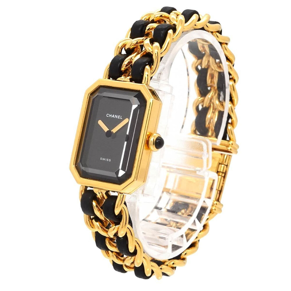 Chanel Premiere Large Size H0001 Women's Watch Black Gold Quartz — Very Good