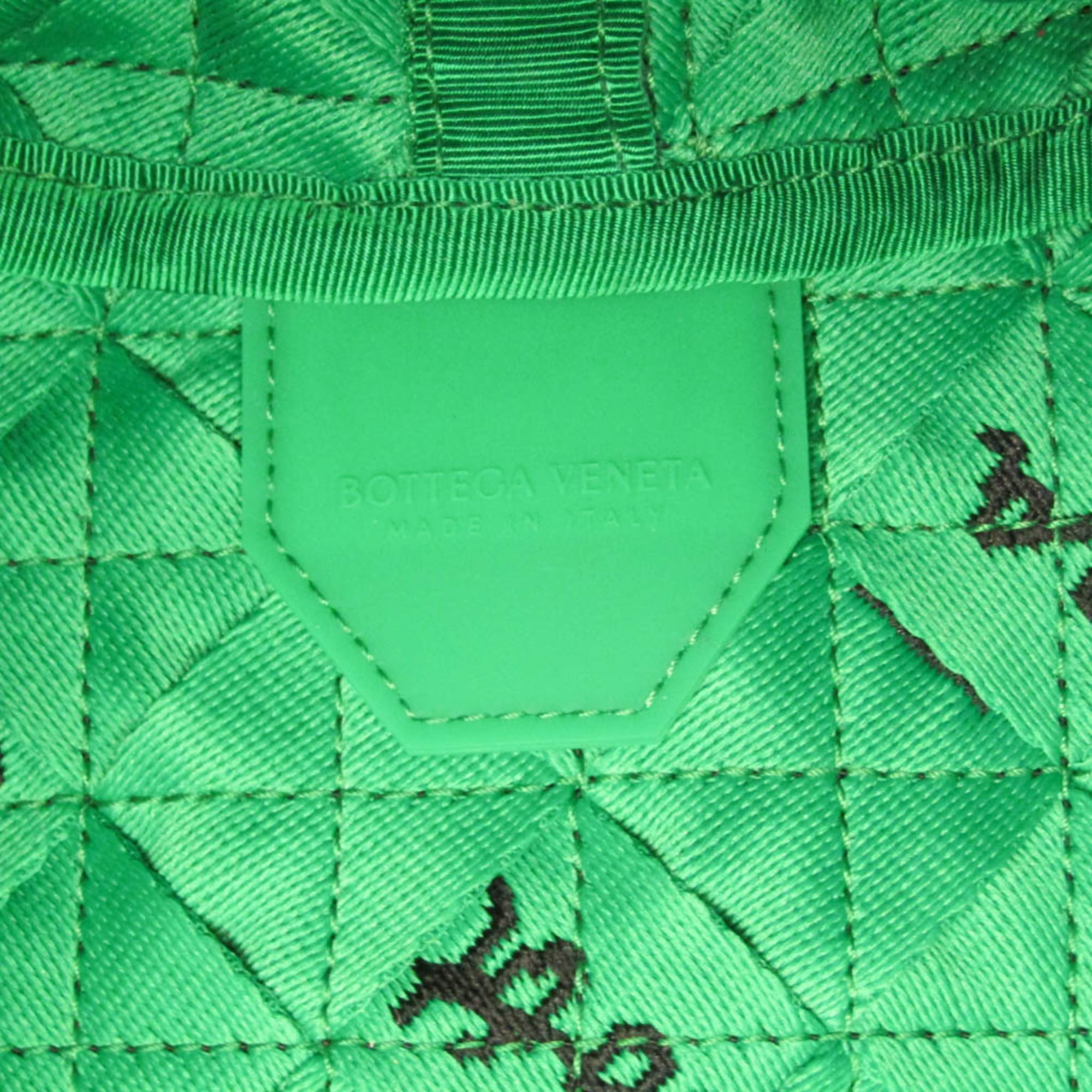 Bottega Veneta Lightweight Webbing Intrecciato 679970 Men's Polyamide Boston Bag,Shoulder Bag Black,Green — Like New
