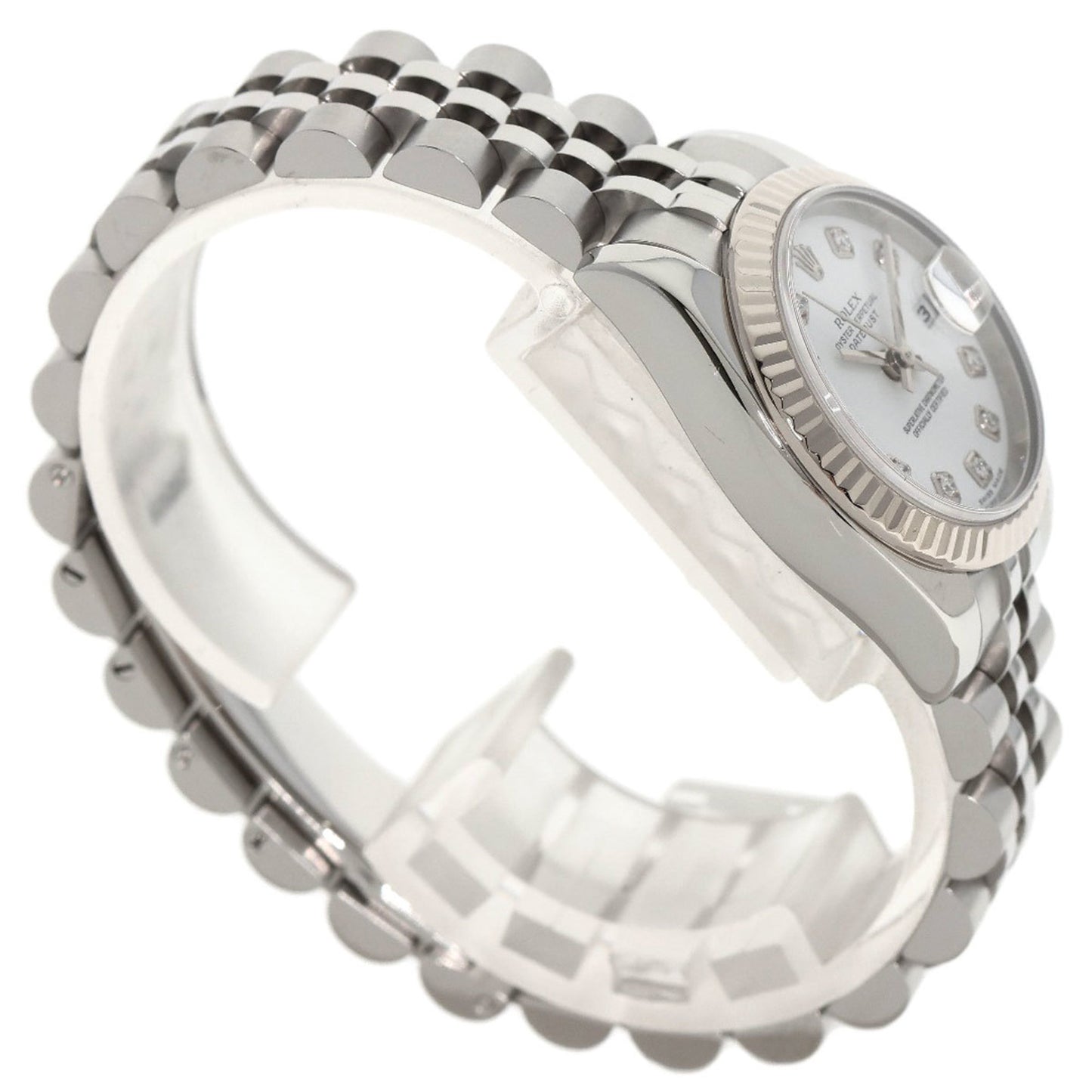 Rolex 179174G Datejust 10P Diamond Watch Stainless Steel SS K18WG Ladies ROLEX