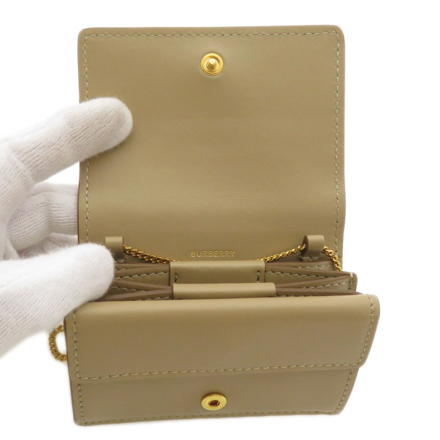 Burberry Coin Chain Wallet Wallet/Coin Case Calf Leather Women's