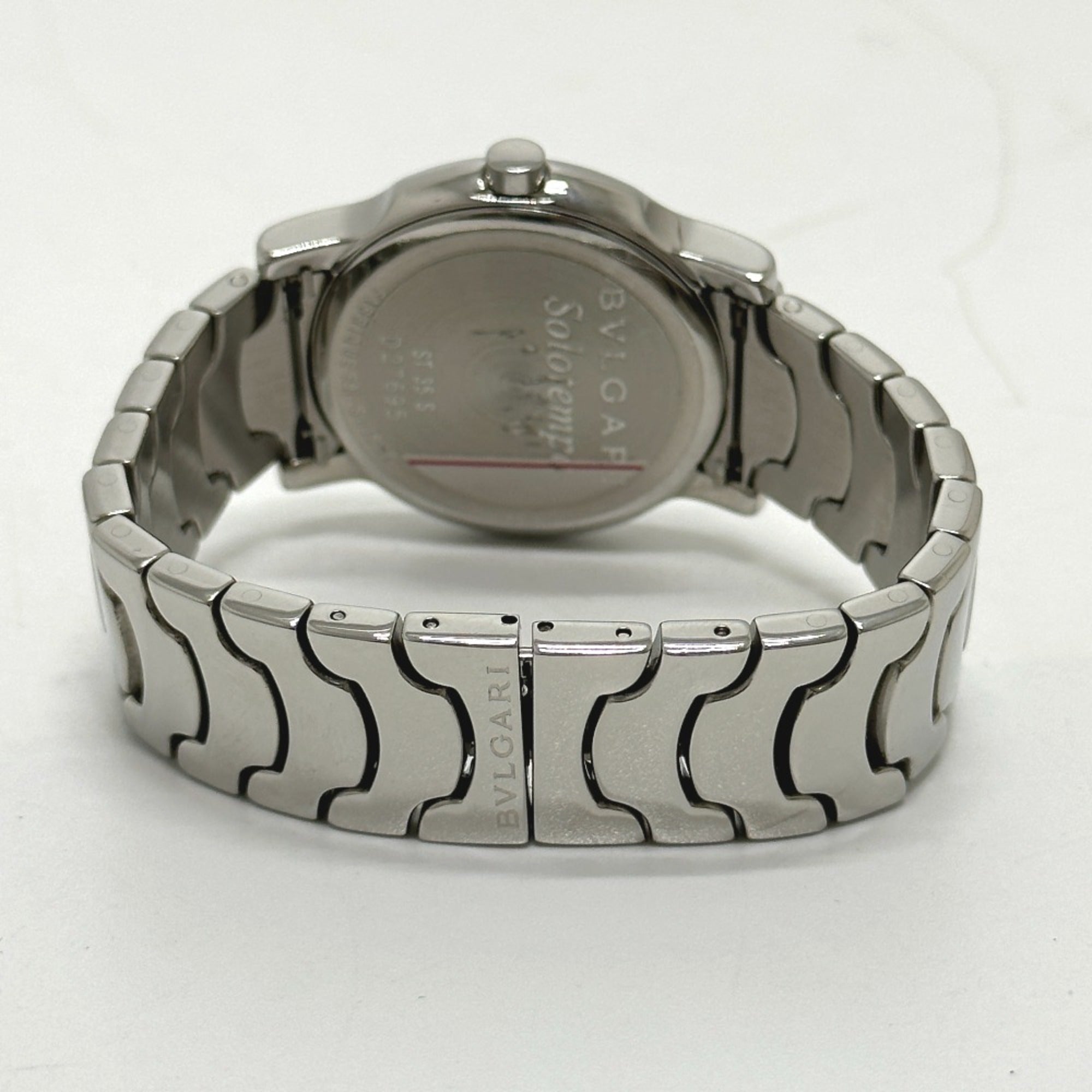BVLGARI ST35S Solotempo Quartz Date Watch, Stainless Steel, Men's, Silver — Good