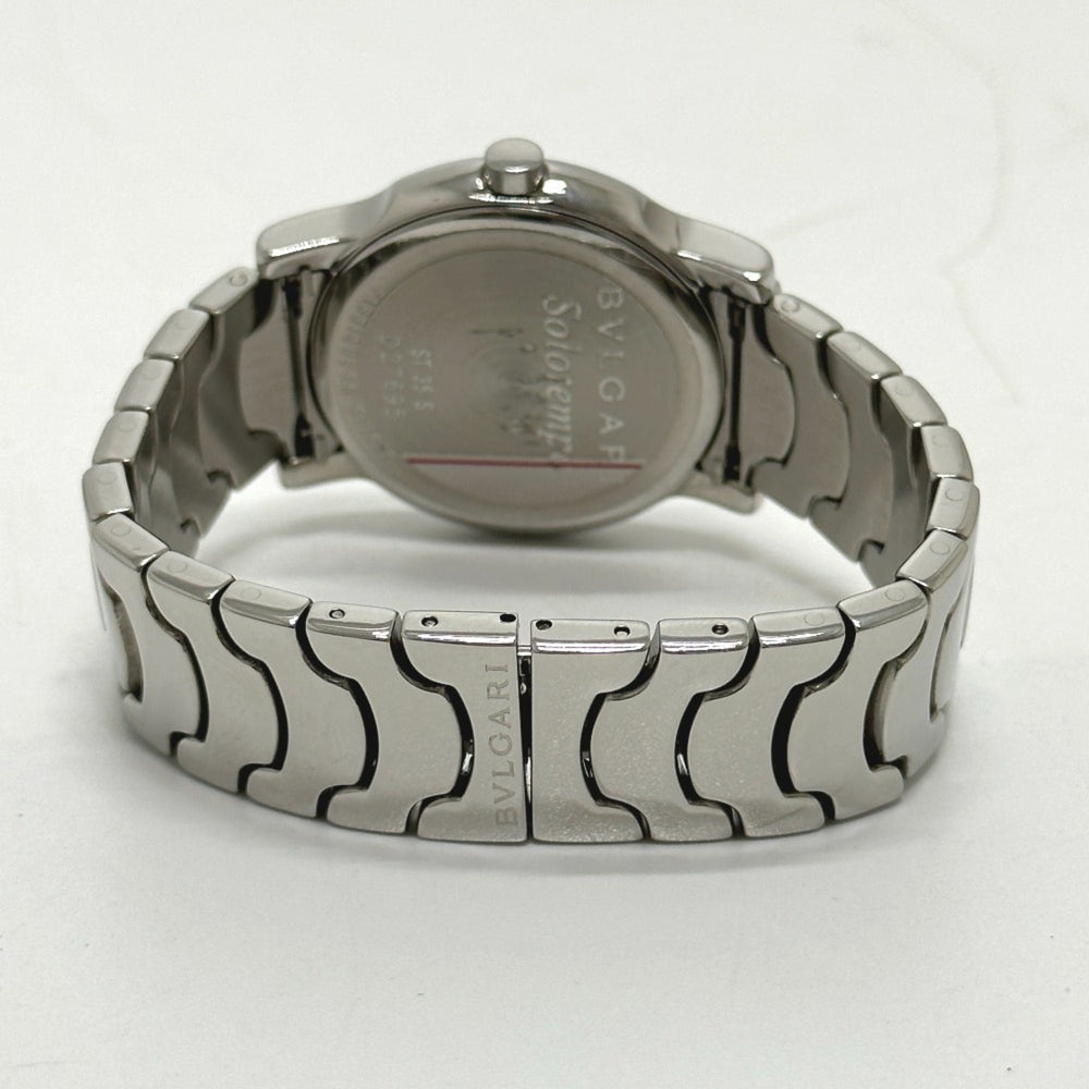 BVLGARI ST35S Solotempo Quartz Date Watch, Stainless Steel, Men's, Silver — Good