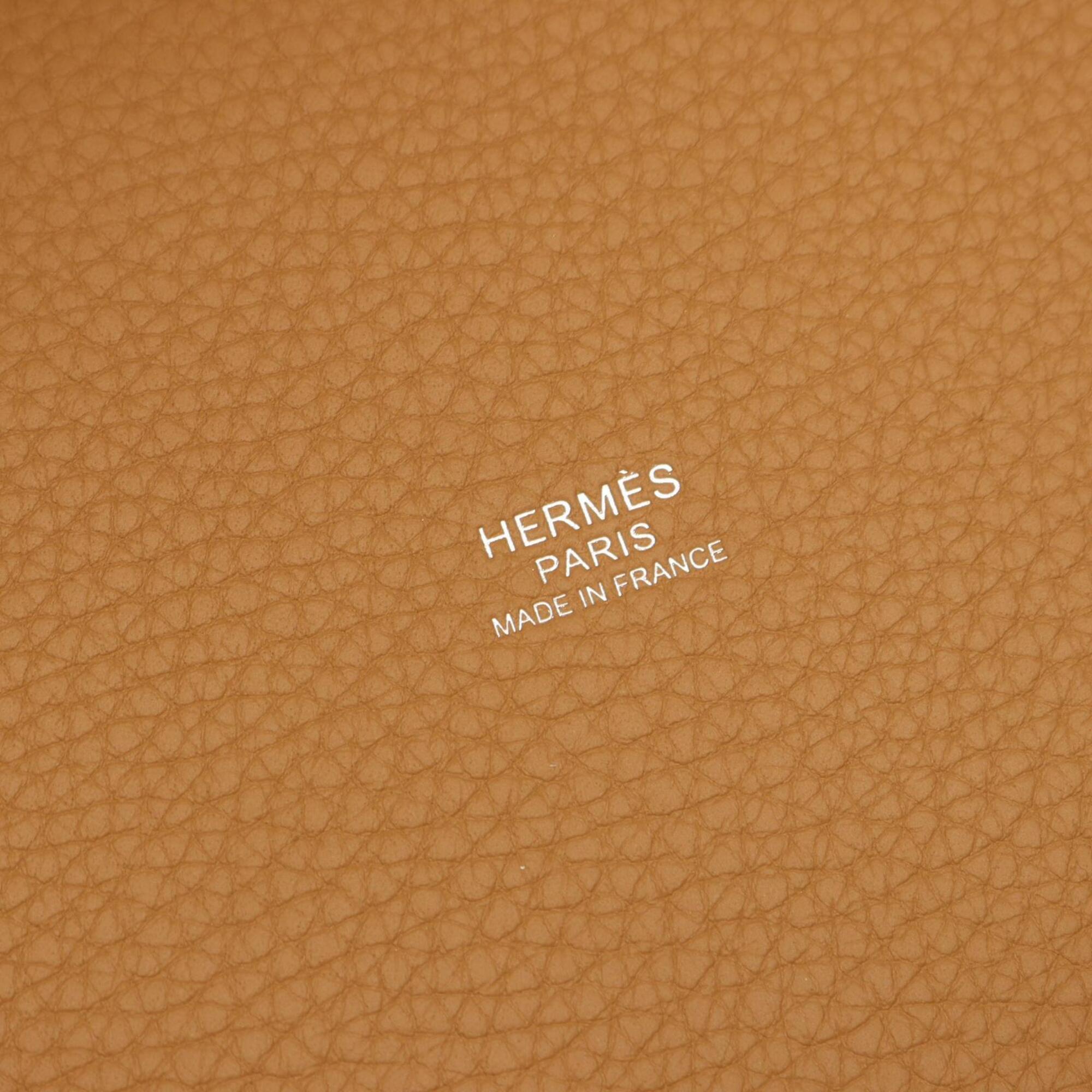 Hermes Picotin Lock PM Biscuit Handbag, Taurillon Clemence Leather, Women's, Beige — New - Store Return
