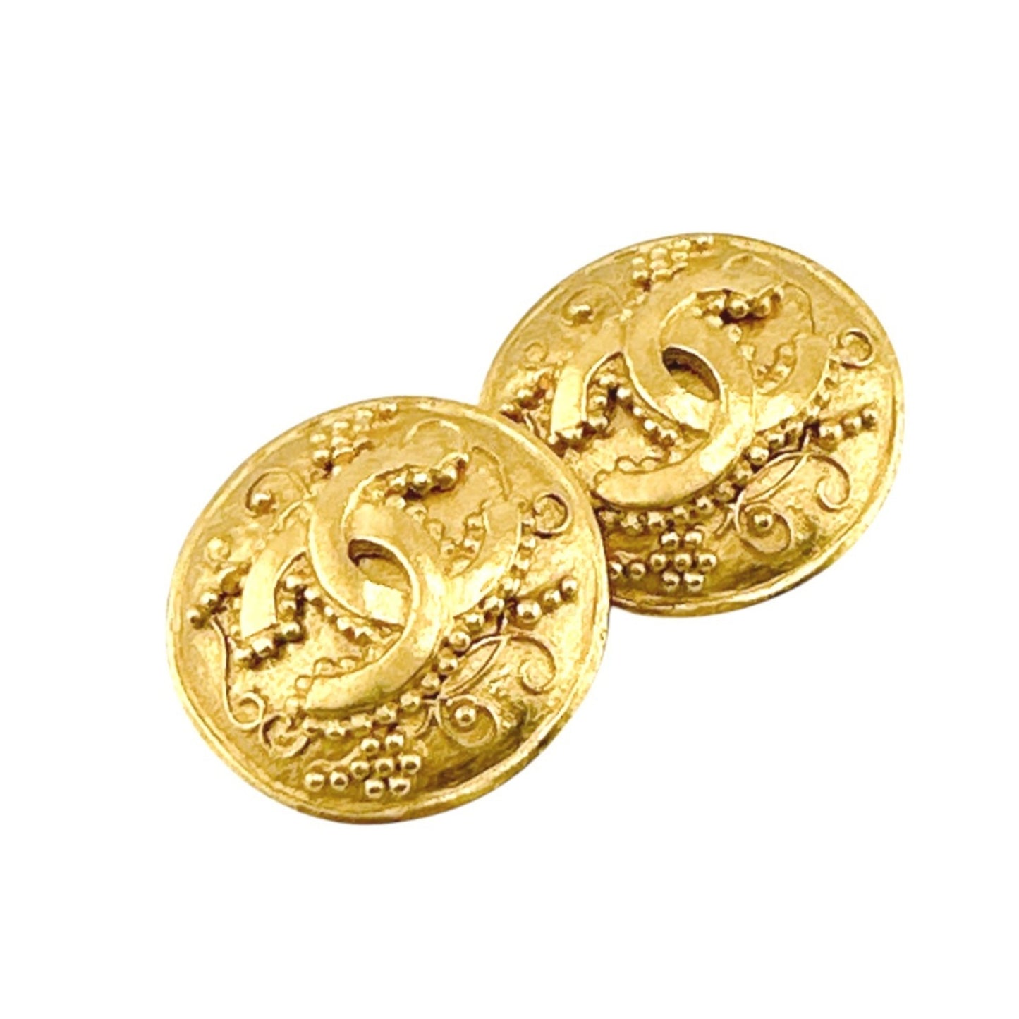 CHANEL Earrings Coco Mark Gold