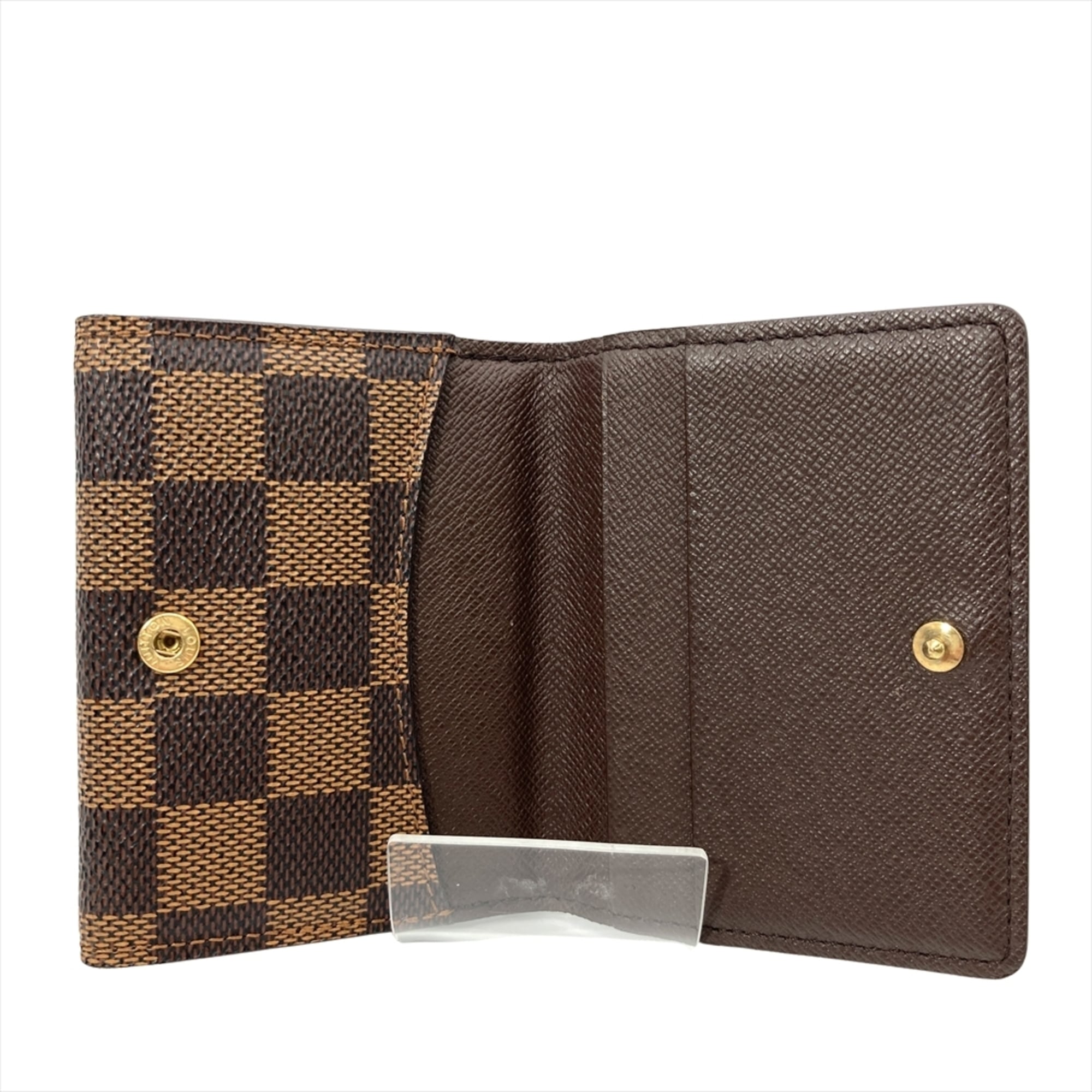 Louis Vuitton Ludlow Tri-fold Wallet, Damier Ebene, N62925, Brown, CT0014