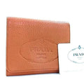 PRADA Prada Wallet 1M0176 Brown Leather Women's Tri-fold