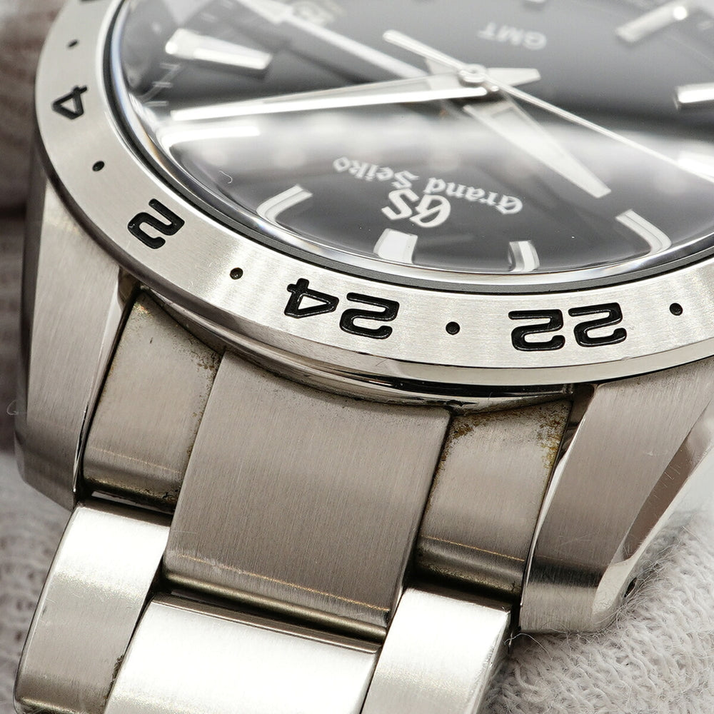 Seiko Grand Sport Collection GMT SBGN027 9F86-0AK0 Black Dial Men's Watch — Good