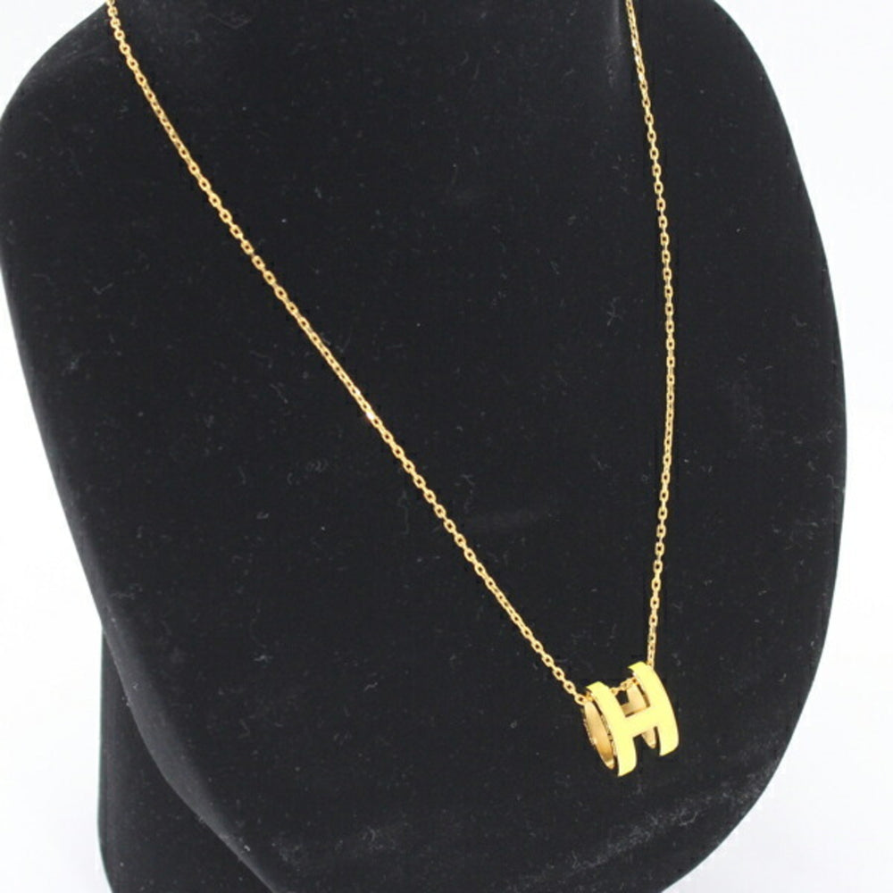 Hermes Hermès Pop H Necklace in Yellow Gold and Lacquer, Women's, T6029 — Like New
