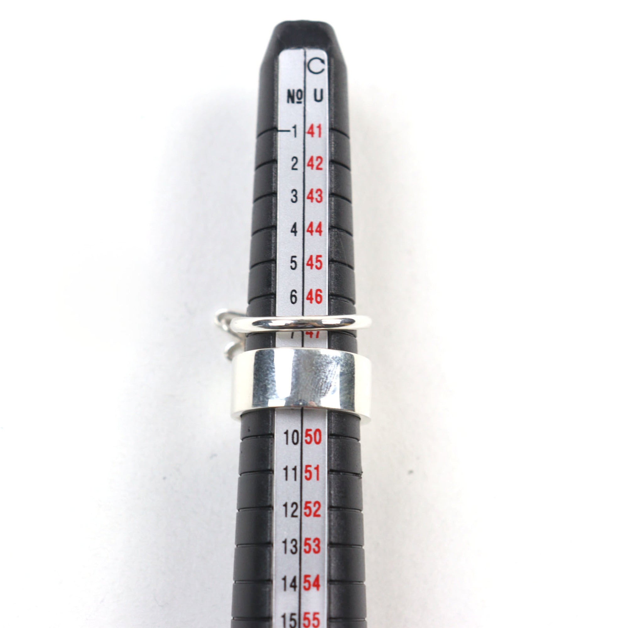 HERMES Alpha Kelly AG925 Clochette Cadena Double Ring - Silver Accessory, Size 49 (Japanese Equivalent), Made in France, Weight 11.37g, Women's — Like New