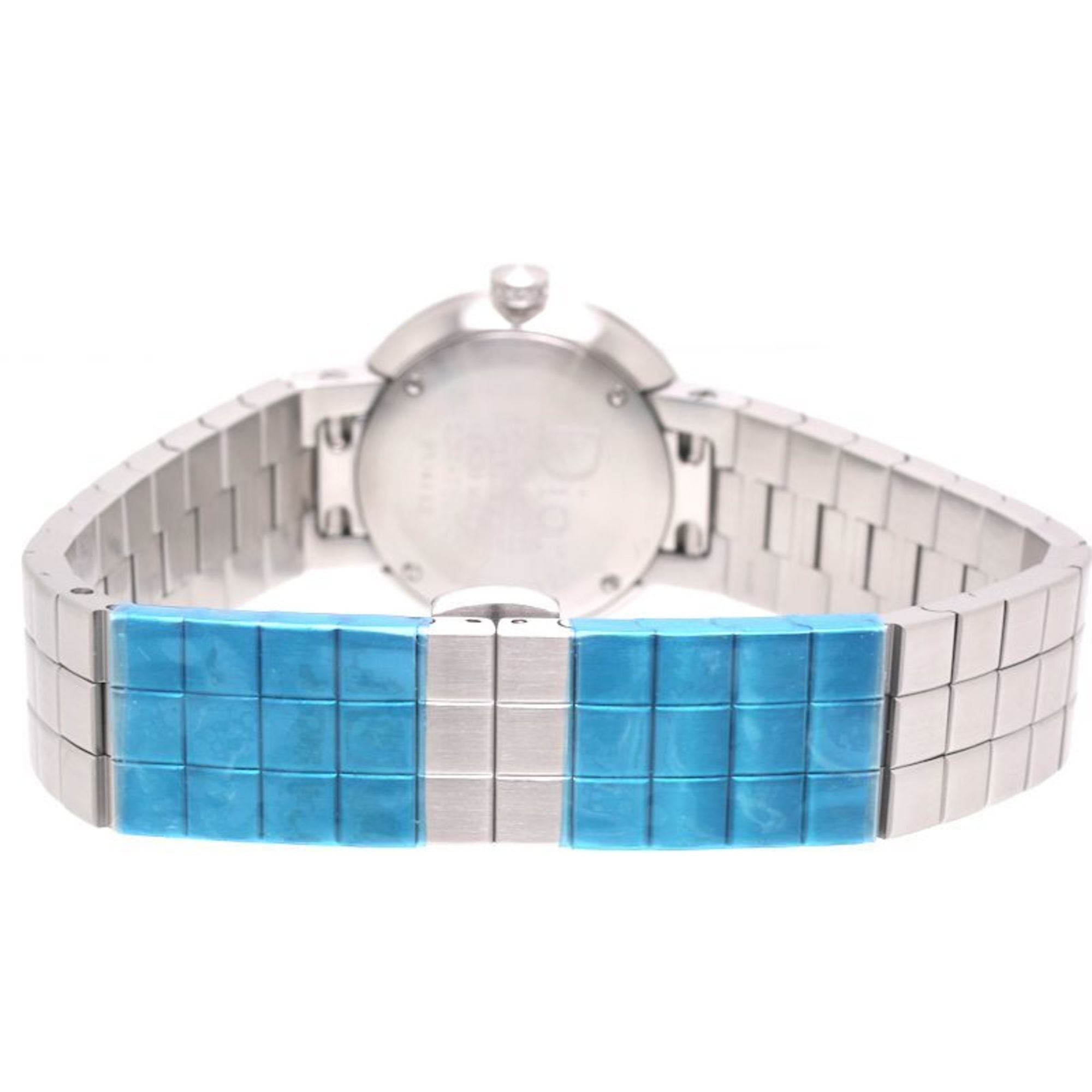 Christian Dior La D de CD047110M002 Watch with 4 Diamonds and Diamond Bezel, Stainless Steel, Women's, 39934 — Very Good
