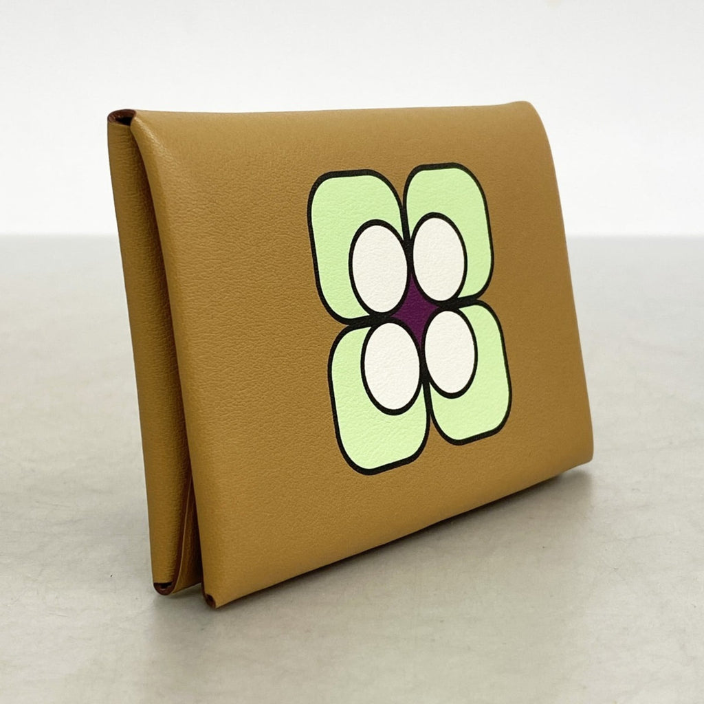 Hermes Hermès Calvi Duo Imprimé Swift Biscuit Wallet/Coin Case with Z Stamp for Men and Women, P2327241