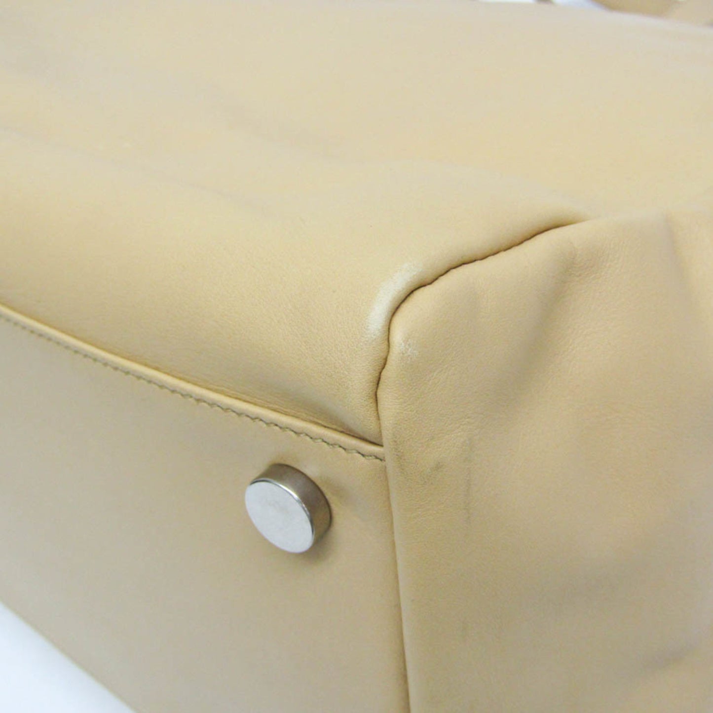 Saint Laurent 314252 Women's Leather Tote Bag Beige