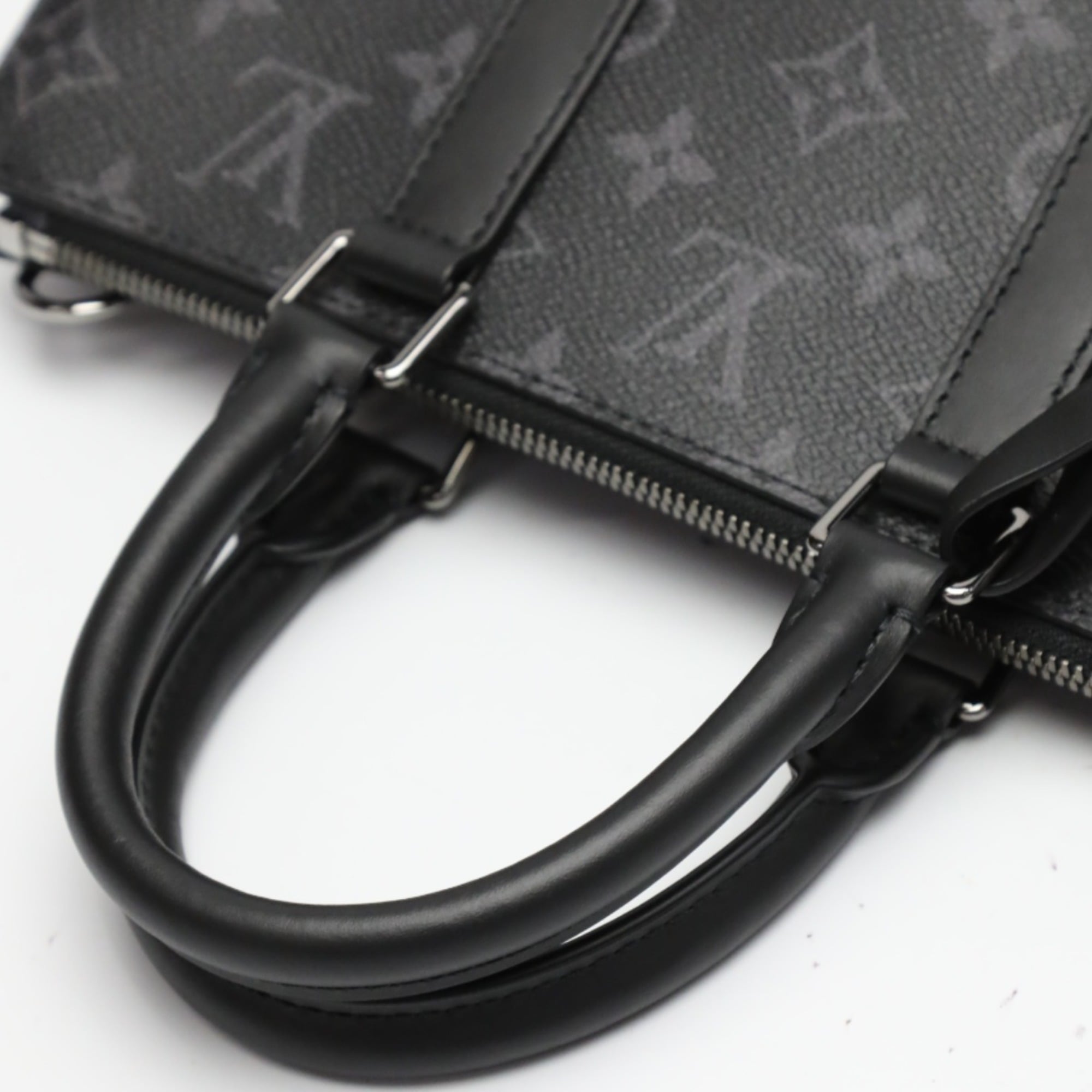 Louis Vuitton LOUIS VUITTON Tote Bag Shoulder Monogram Eclipse Sac Plat Cross Canvas M46456 Black LV — Like New