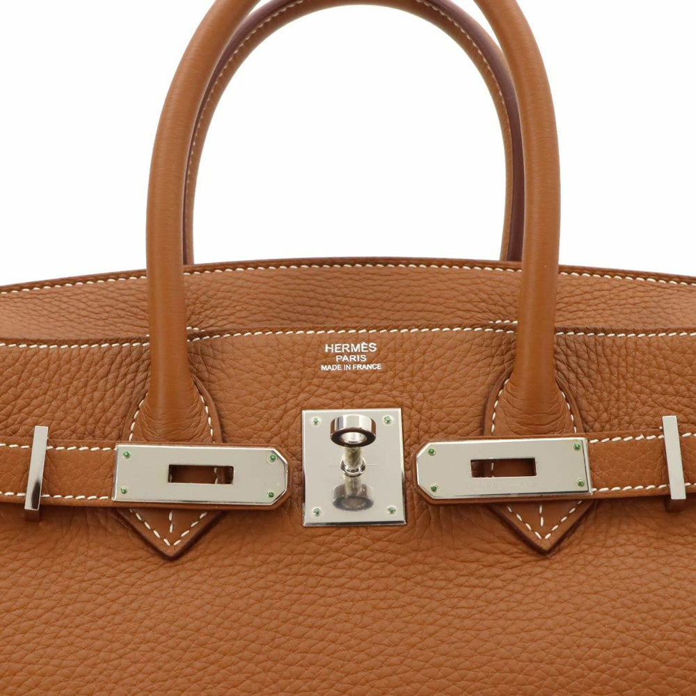 Hermes Birkin 30 Taurillon Clemence Gold Handbag □N Stamp Silver Hardware — New - Store Return