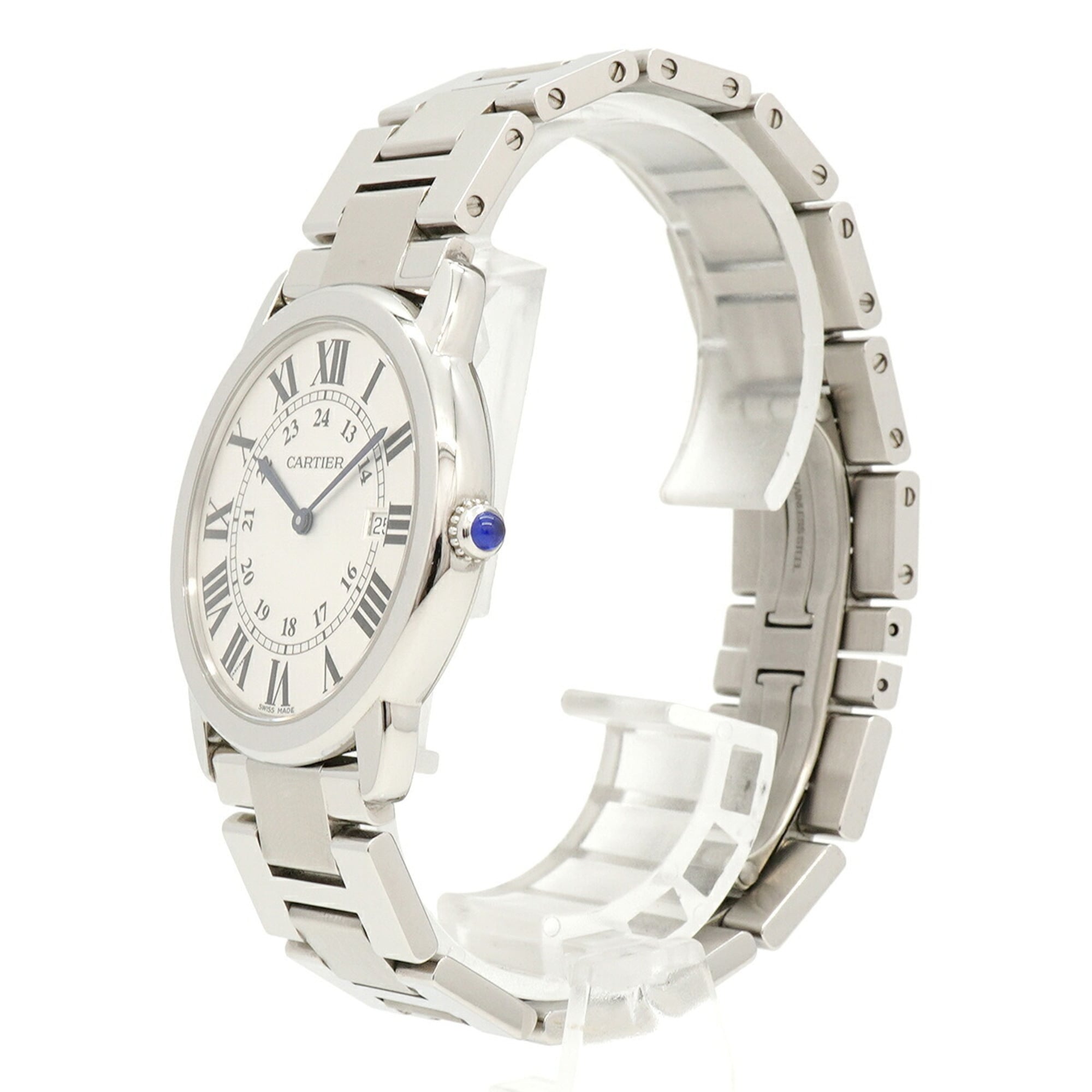 Cartier Ronde Solo LM W6701005 Silver Dial Men's Watch — Good