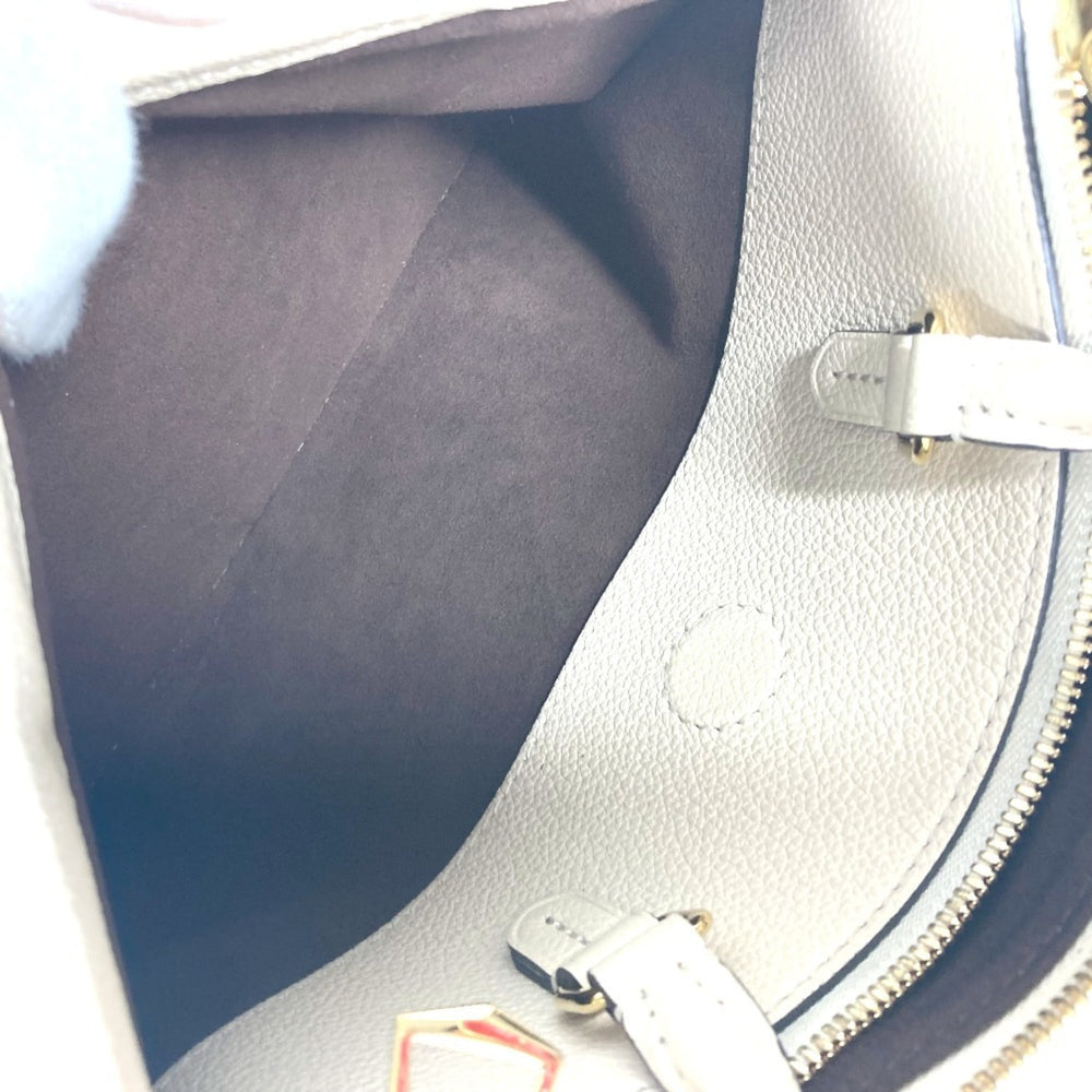 LOUIS VUITTON M46503 Monogram Empreinte Trianon PM Bag Handbag Tote Shoulder Leather Women's Crème White G-241125-63 — Like New