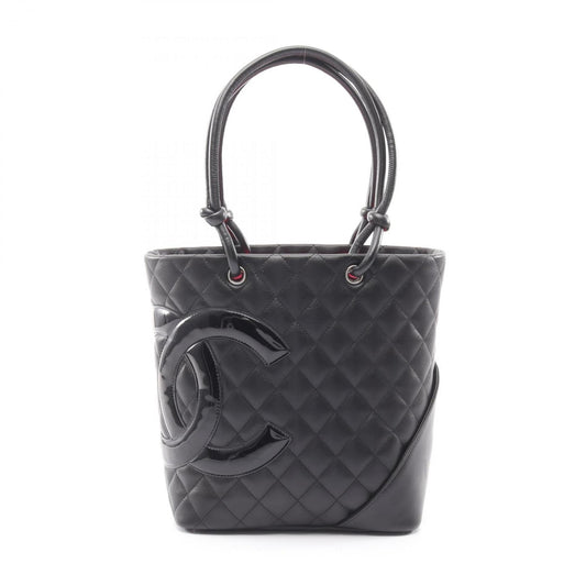 CHANEL Cambon Medium Tote Bag, Leather, Women's, Black