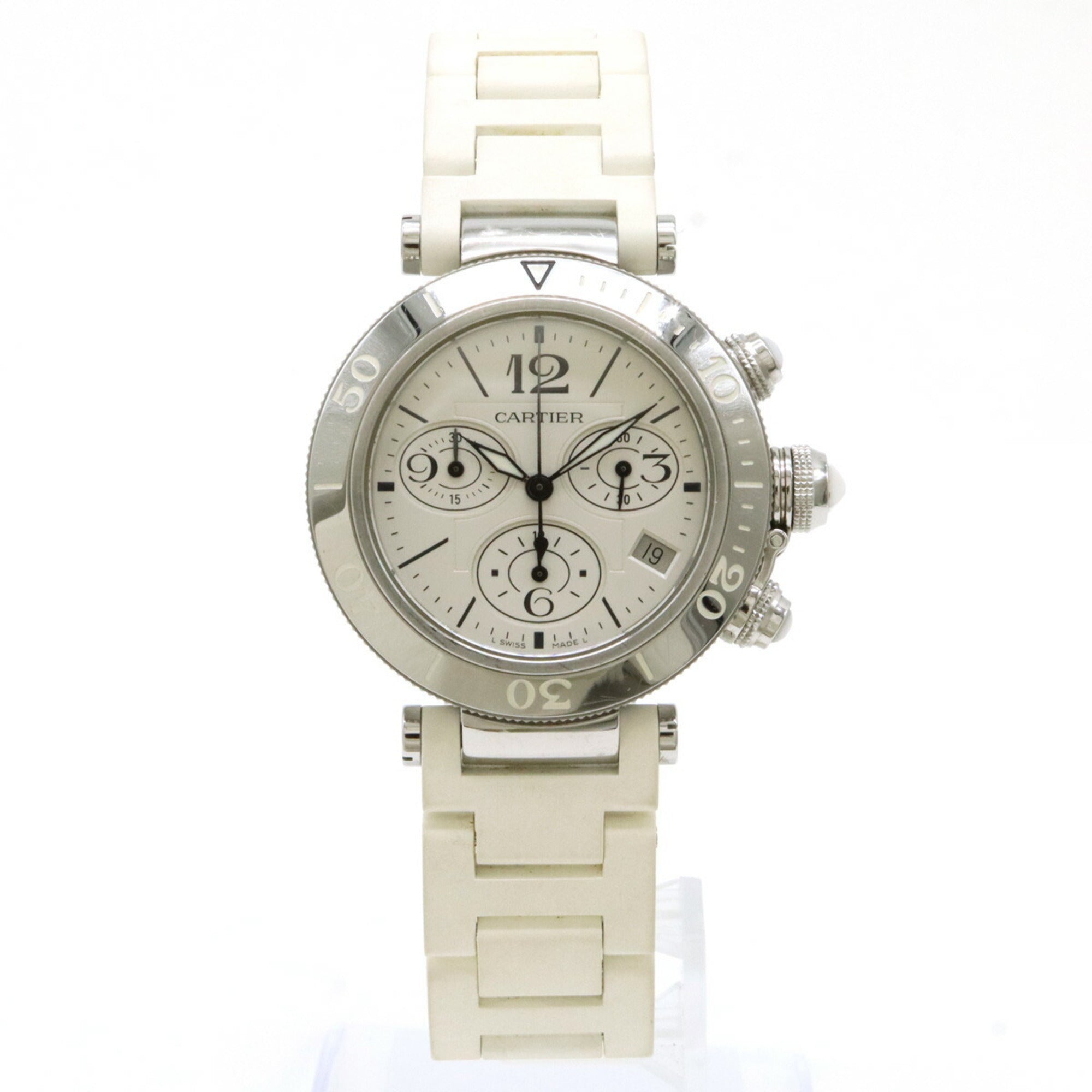 Cartier Pasha Silver Dial AT Automatic Boys Ladies Unisex Watch W3140005 — Very Good