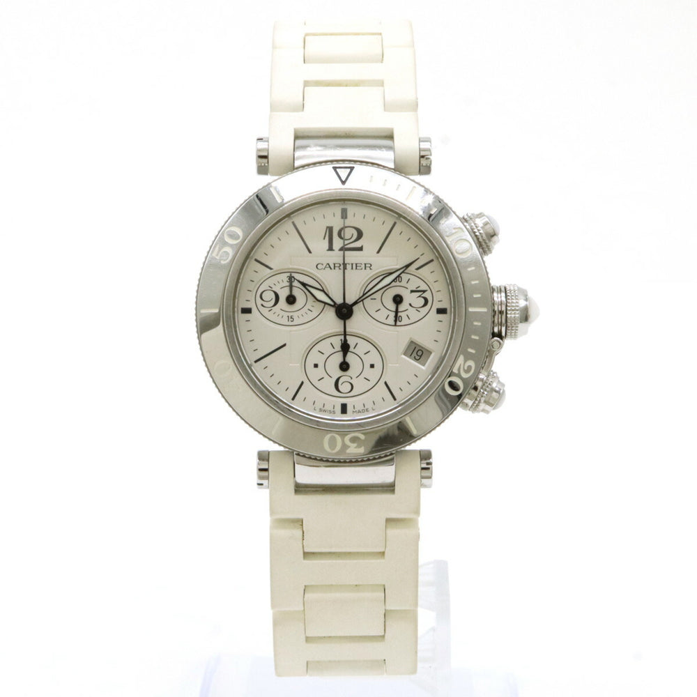 Cartier Pasha Silver Dial AT Automatic Boys Ladies Unisex Watch W3140005 — Very Good