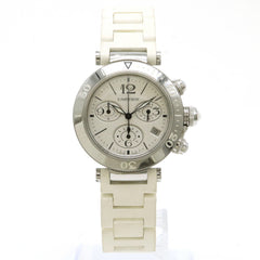 Cartier Pasha Silver Dial AT Automatic Boys Ladies Unisex Watch W3140005 — Very Good