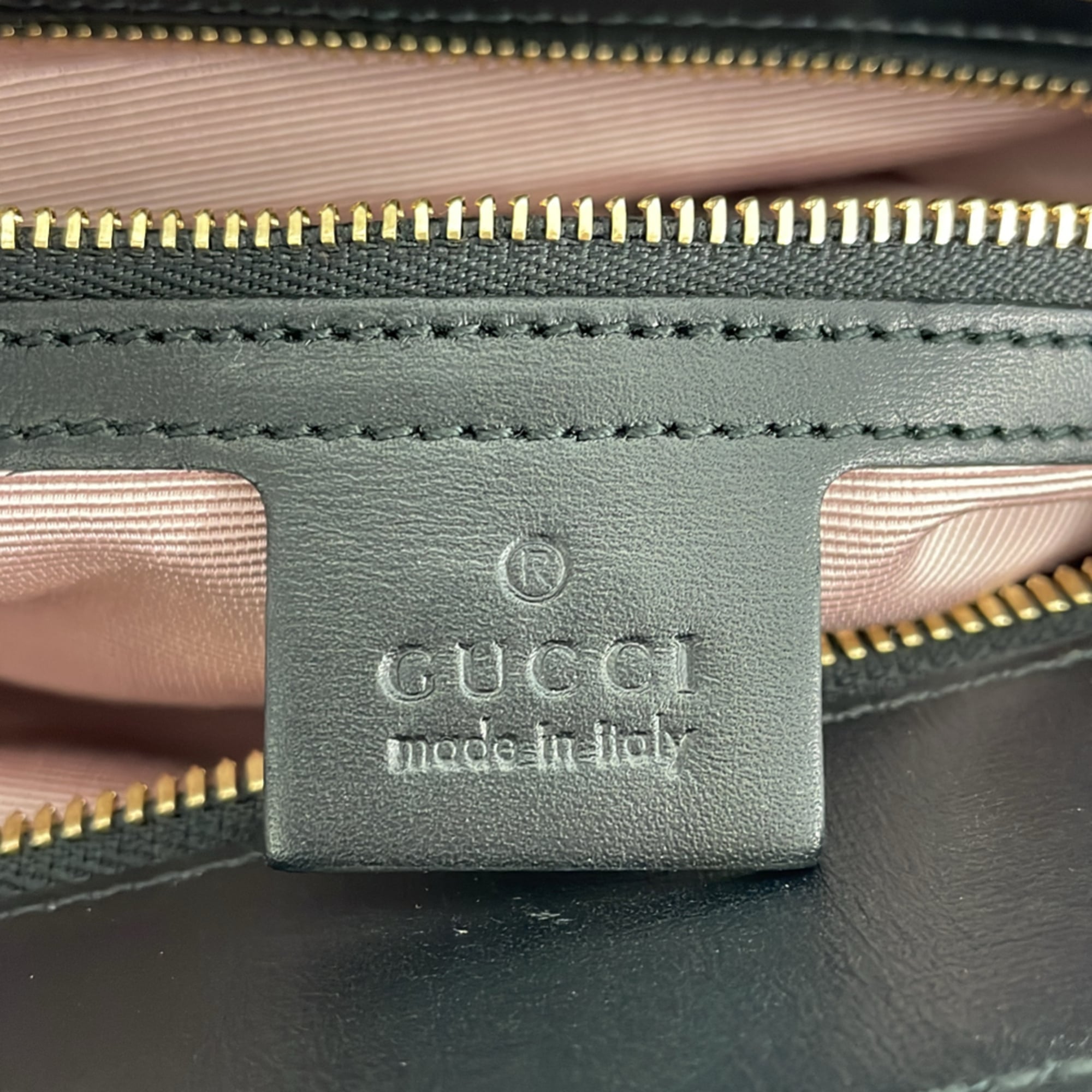 GUCCI Ally GG Marmont Double G Logo Handbag 550130 Black Women's — Like New