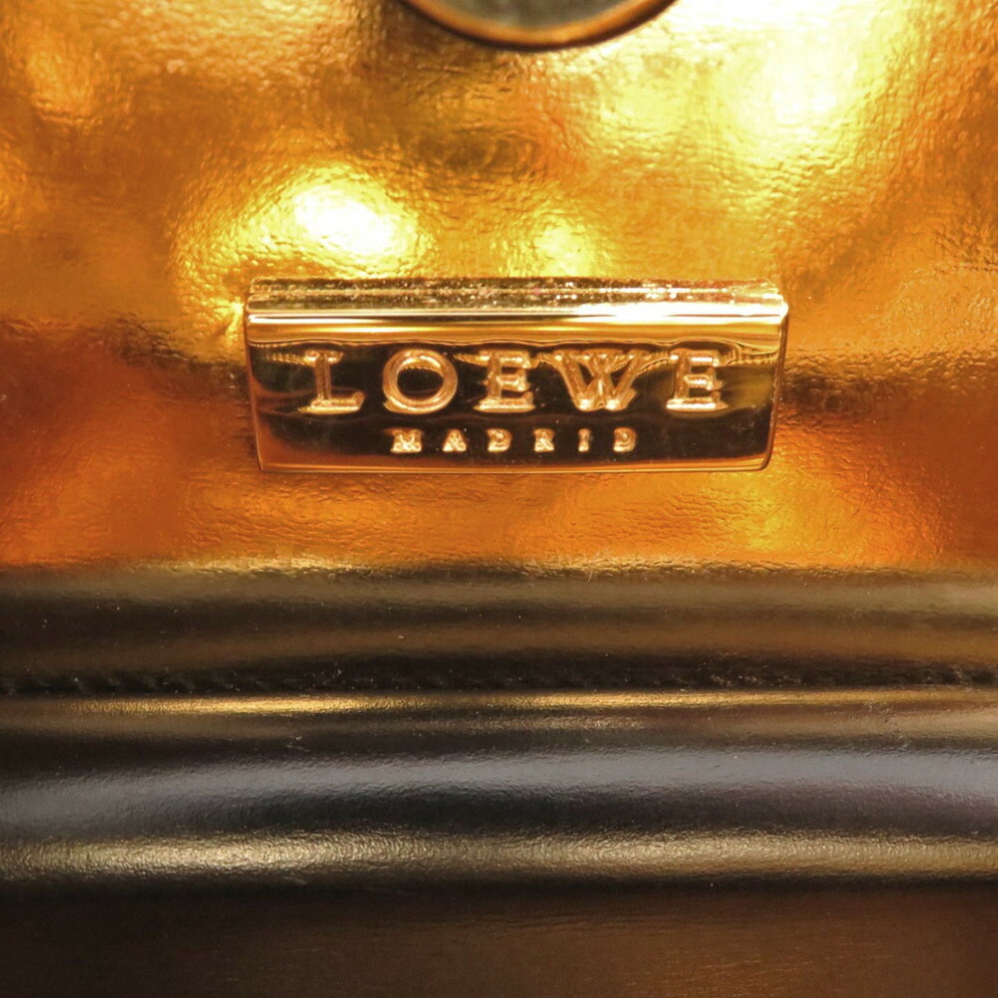 LOEWE Anagram Suede/Leather Black Handbag 1539LOEWE