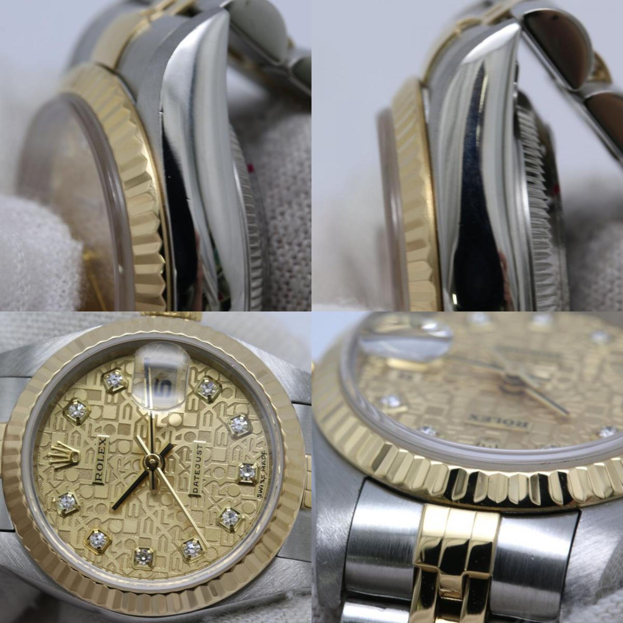 ROLEX Datejust 10P Diamond 79173G Women's Watch SSx18K Yellow Gold 40464 — Good