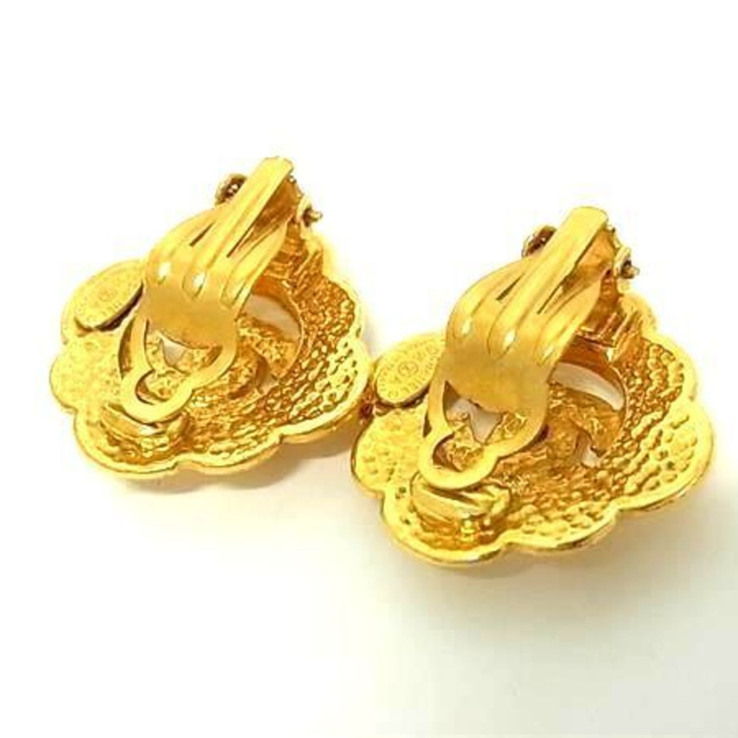 CHANEL Coco Mark Gold Metal Earrings for Women