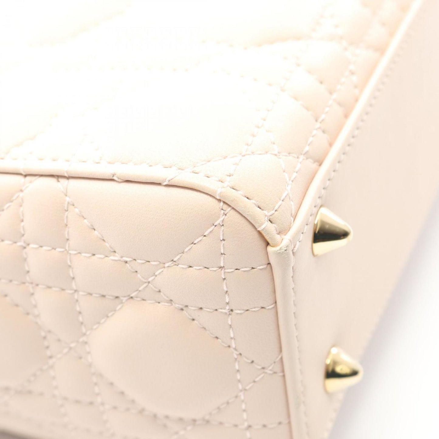 Christian Dior Dior LADY DIOR MY ABCDIOR Lady Small Cannage Handbag, Leather, Women's, Pink, M0538ONGE_M413