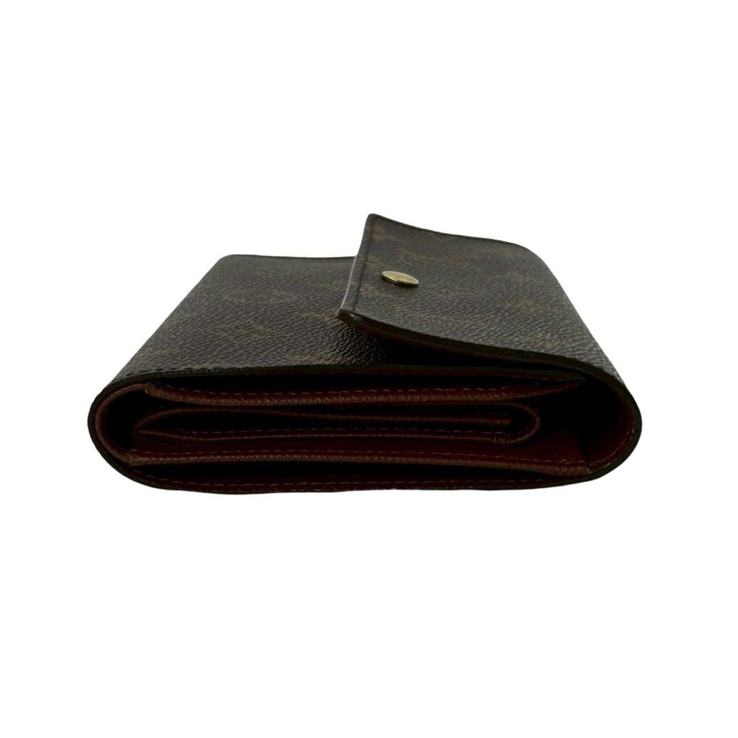 LOUIS VUITTON Porte Tresor Etui Papier Monogram Leather Tri-fold Wallet, Brown, 43625