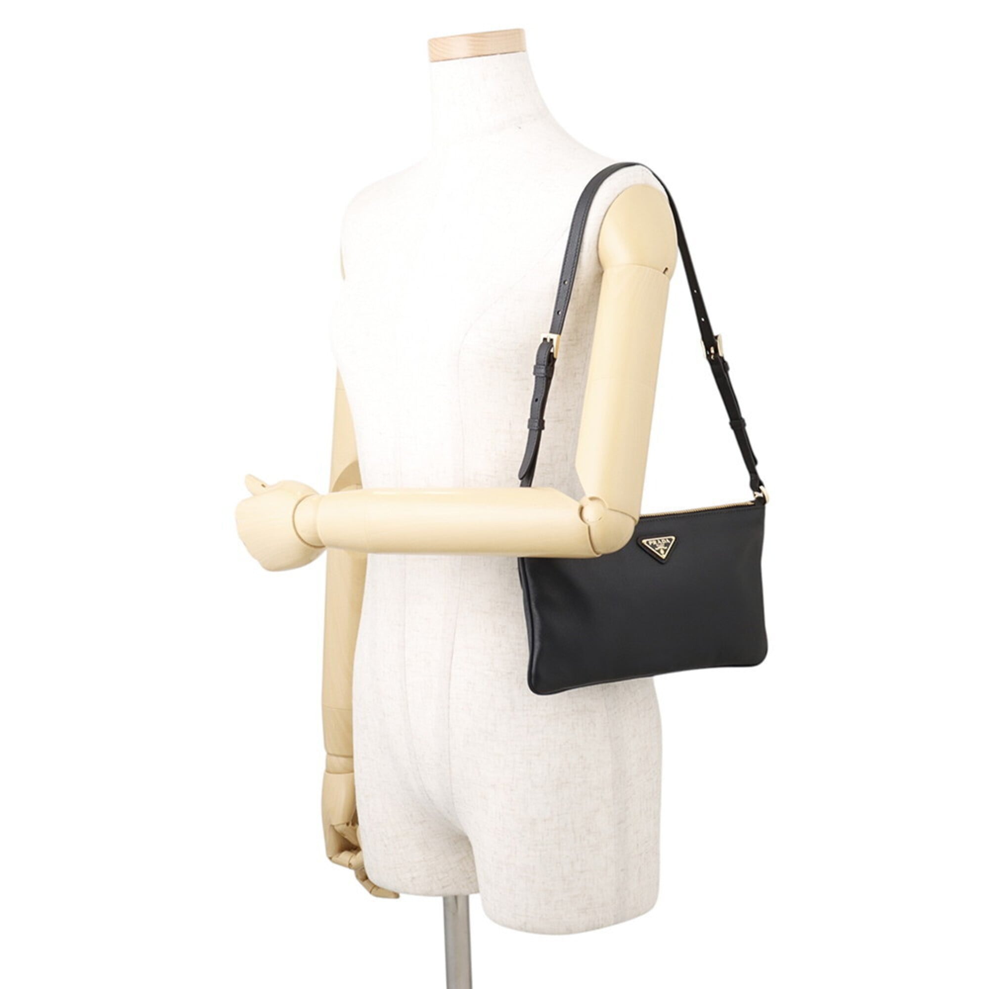 Prada Shoulder Bag Triangle Leather 1BC238 PRADA Handbag — Like New
