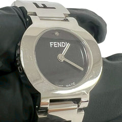 FENDI 3050L Logo Motif Stainless Steel Quartz Watch Silver 31341 — Good