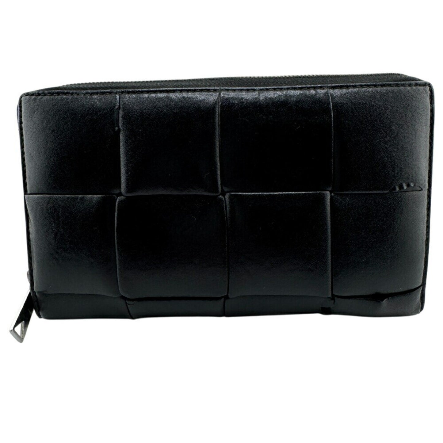 Bottega Veneta BOTTEGAVENETA Cassette Round Long Wallet Black Men's