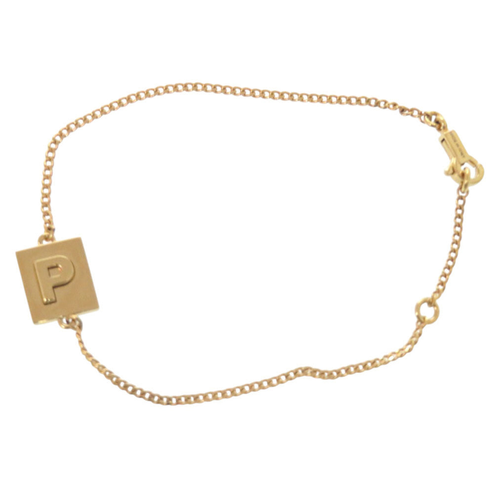 Like new Celine Alphabet P Initial Bracelet 46B0P6BRA GP Gold 0630 CELINE — Like New