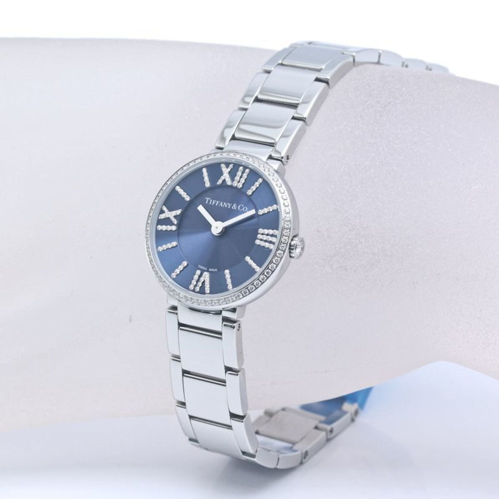 TIFFANY&Co. Tiffany Atlas 2-Hand Bezel Diamond 69291651 Women's Watch Stainless Steel 40349 — Very Good