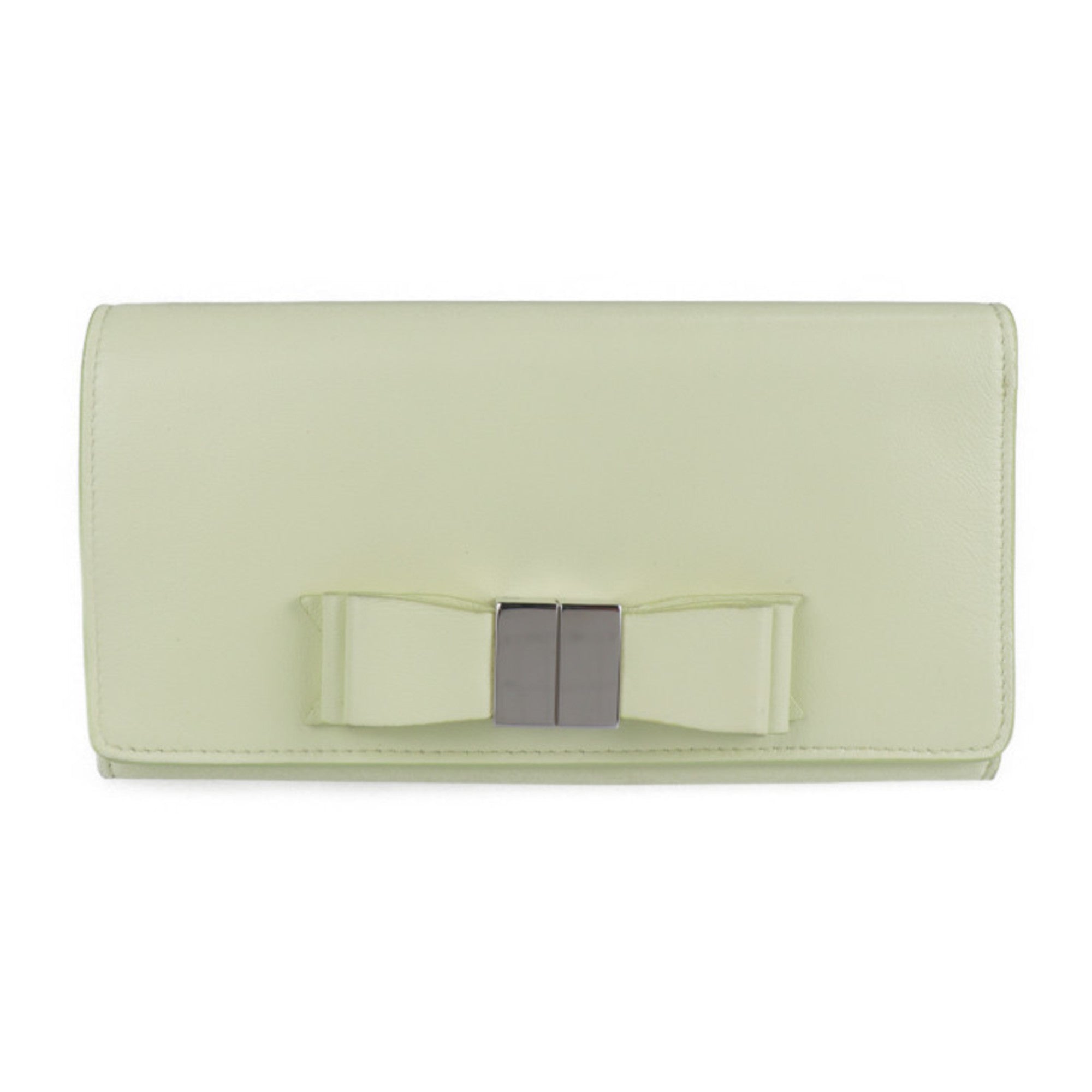 BALENCIAGA Classic Continental Wallet Long 354958 Leather Light Yellow Bi-fold R2130103001376