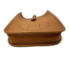 HERMES Evelyn TPM Crossbody Bag Pochette Shoulder Taurillon Clemence Women's Gold — New - Store Return