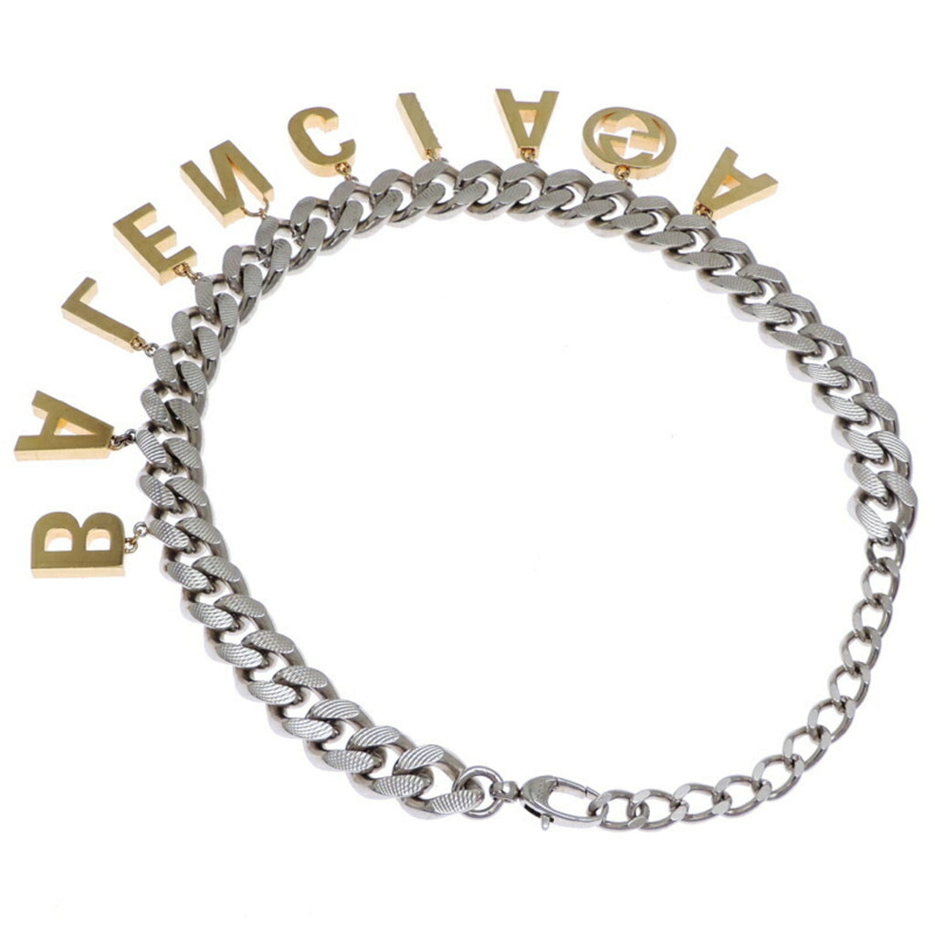 Gucci, Balenciaga, The Hacker Project Script Choker Necklace, Metal, for Men and Women
